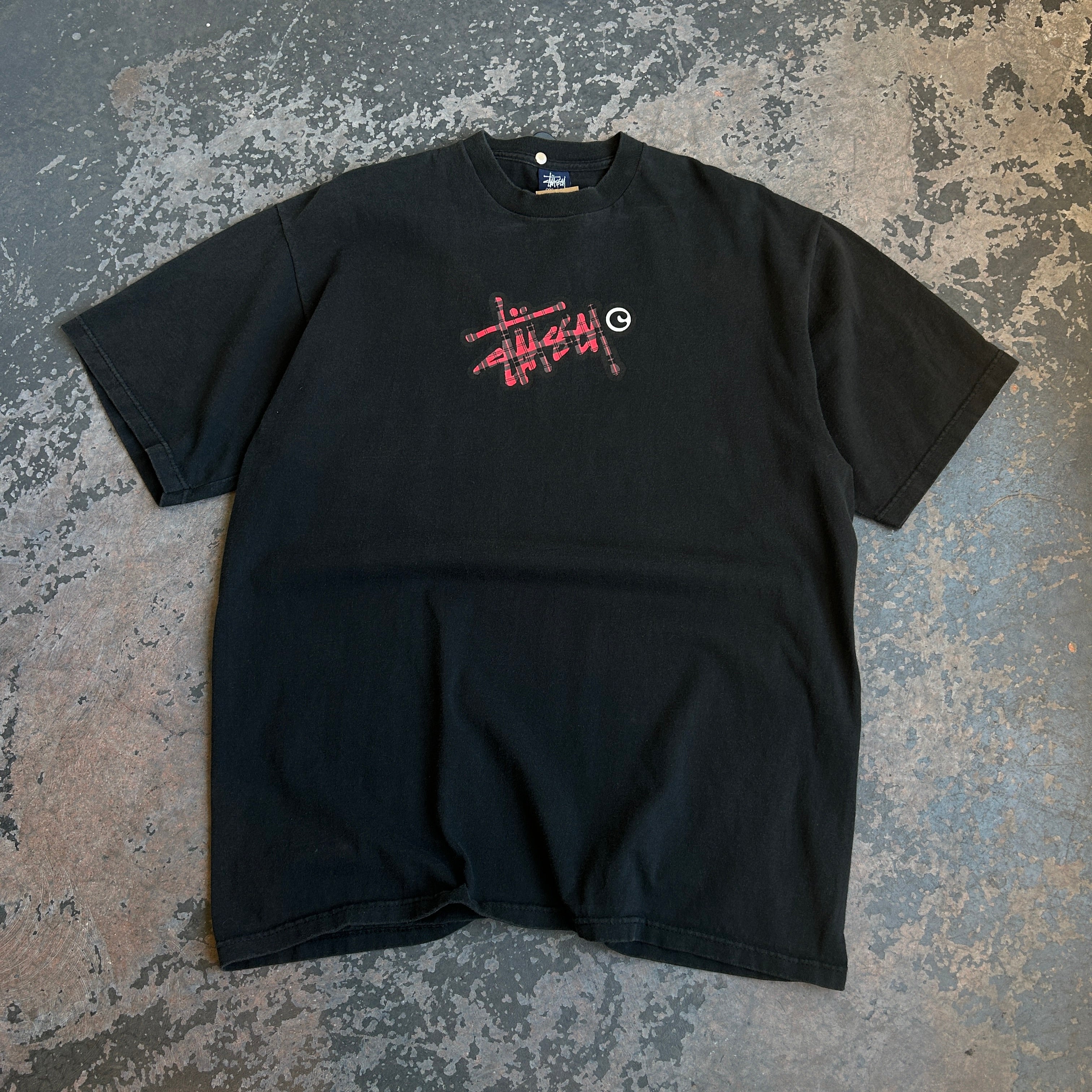 Plaid Text Stussy T-shirt