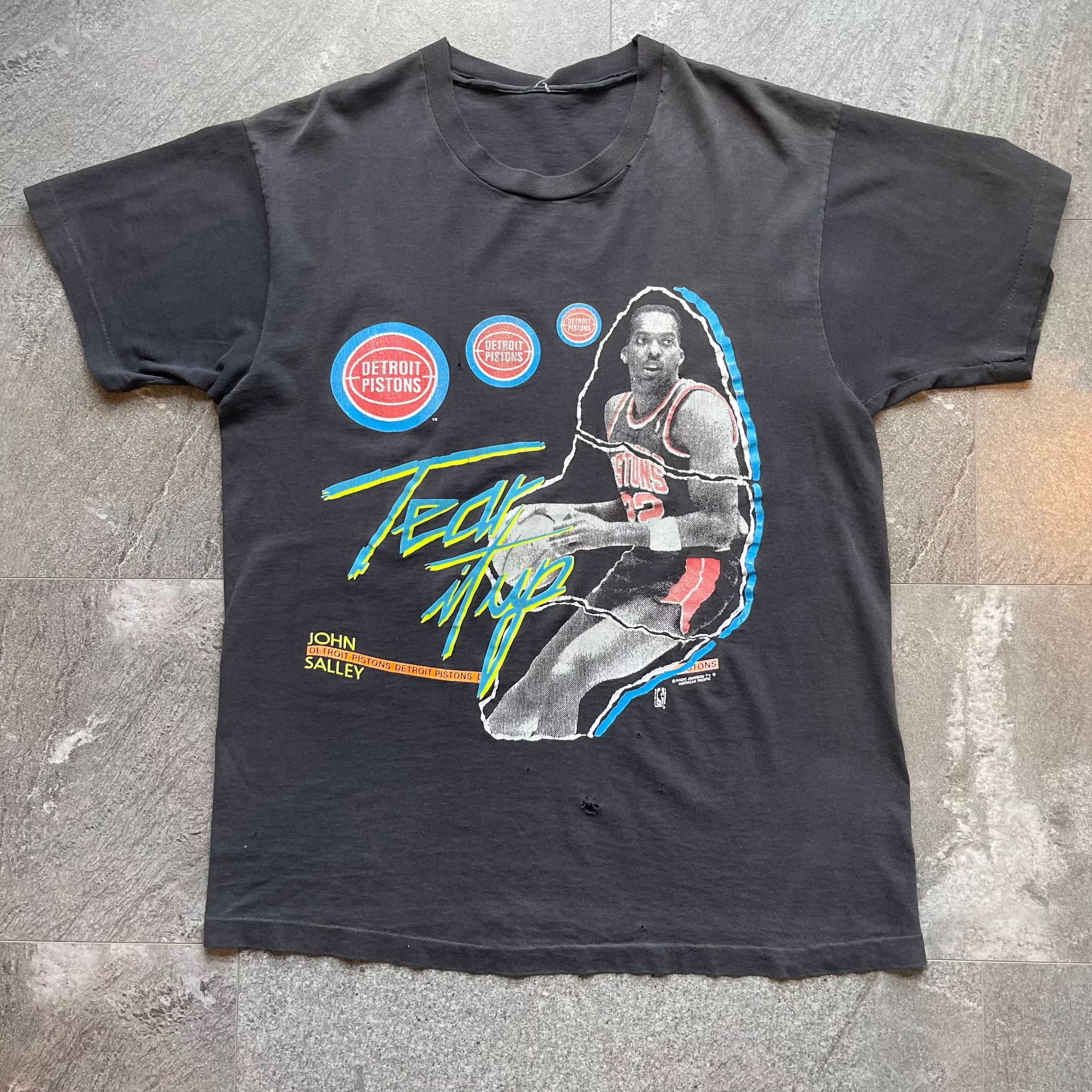 Vintage John Salley Magic Johnson Detroit Pistons Tear It Up FAIF.CA