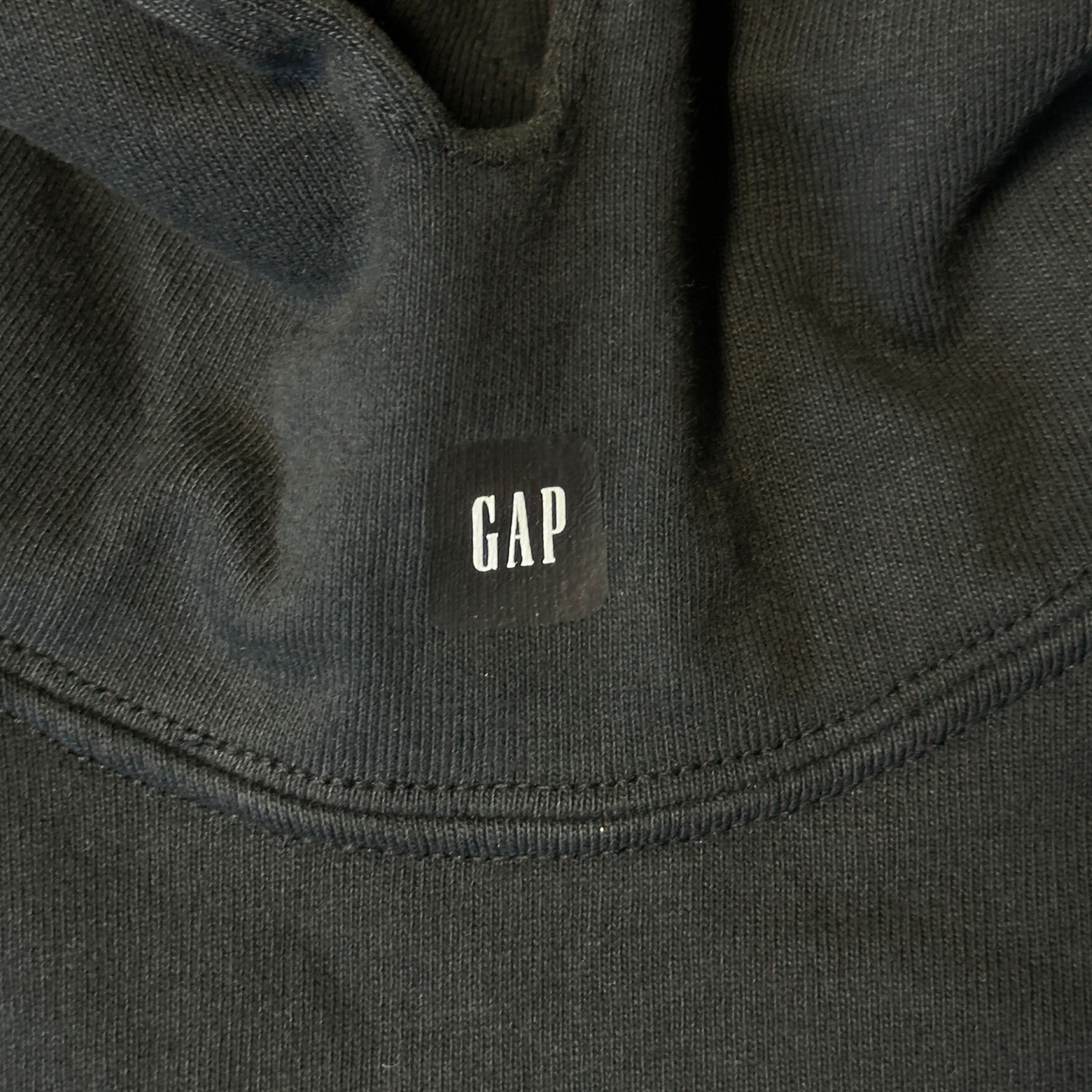 Vintage GAP YZY Black Hoodie Pullover Size Medium two ply RARE