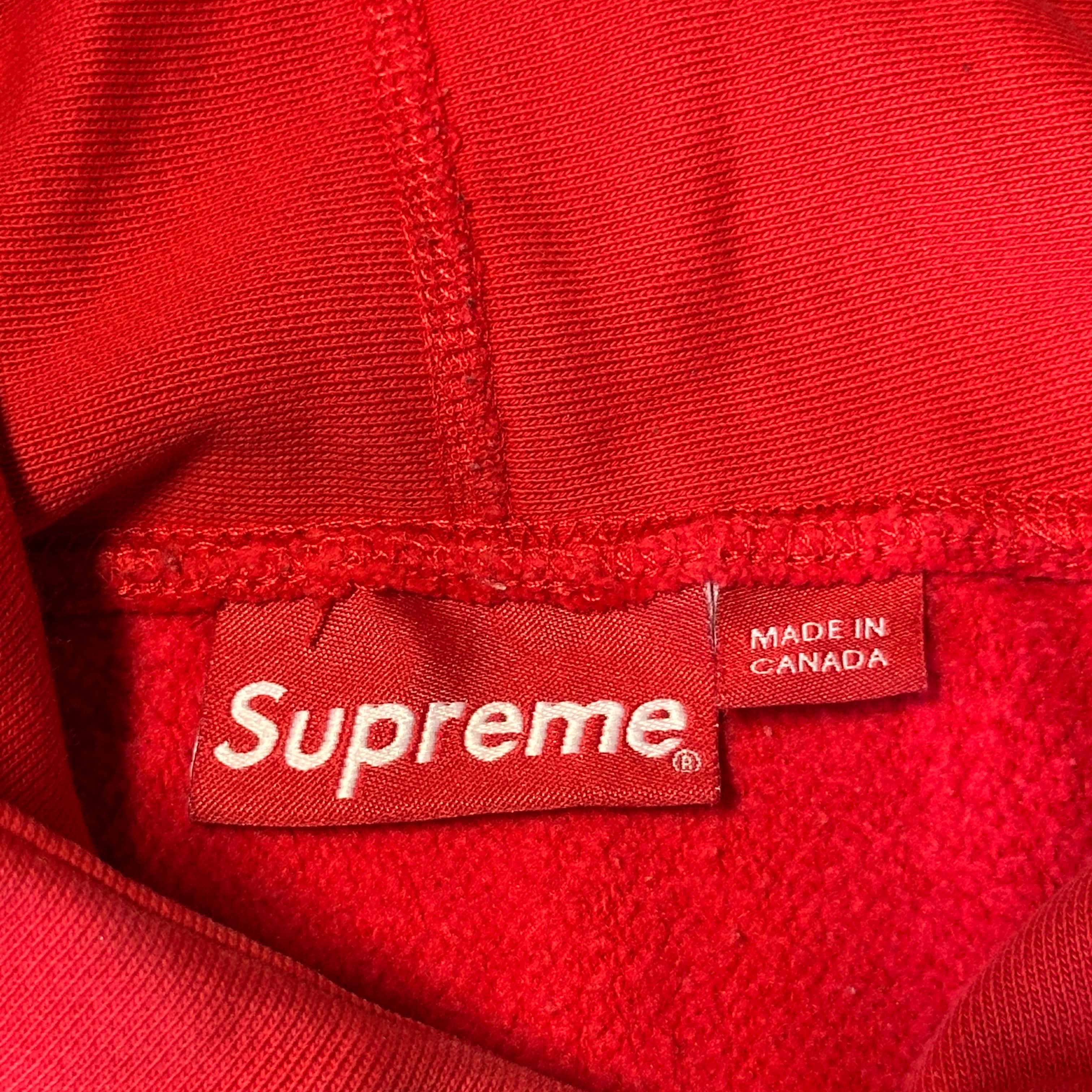 Vintage Supreme Box Logo Red Hoodie Size Large