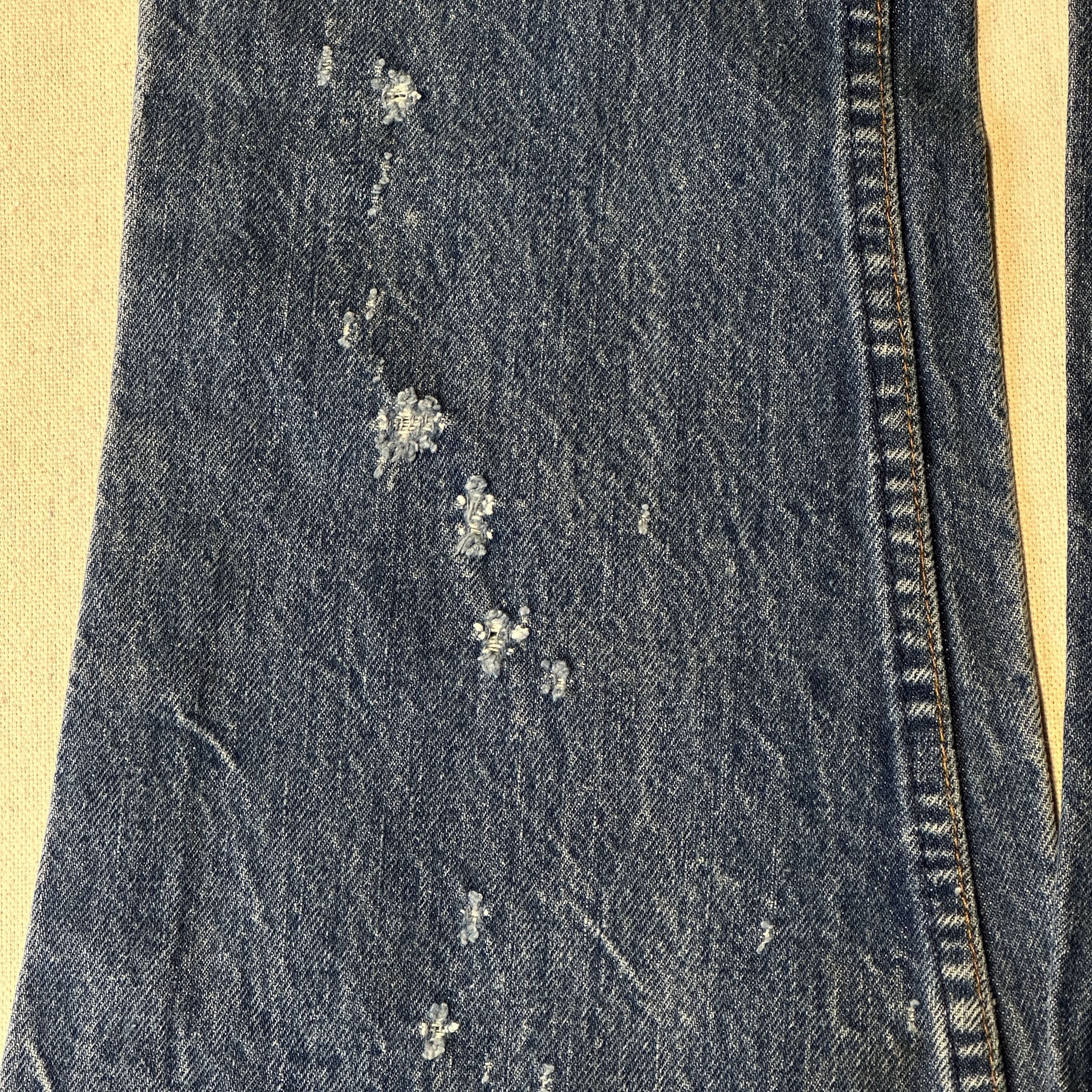 Vintage Levi's Distressed Flared Jeans Size 32 Orange Tab 70s