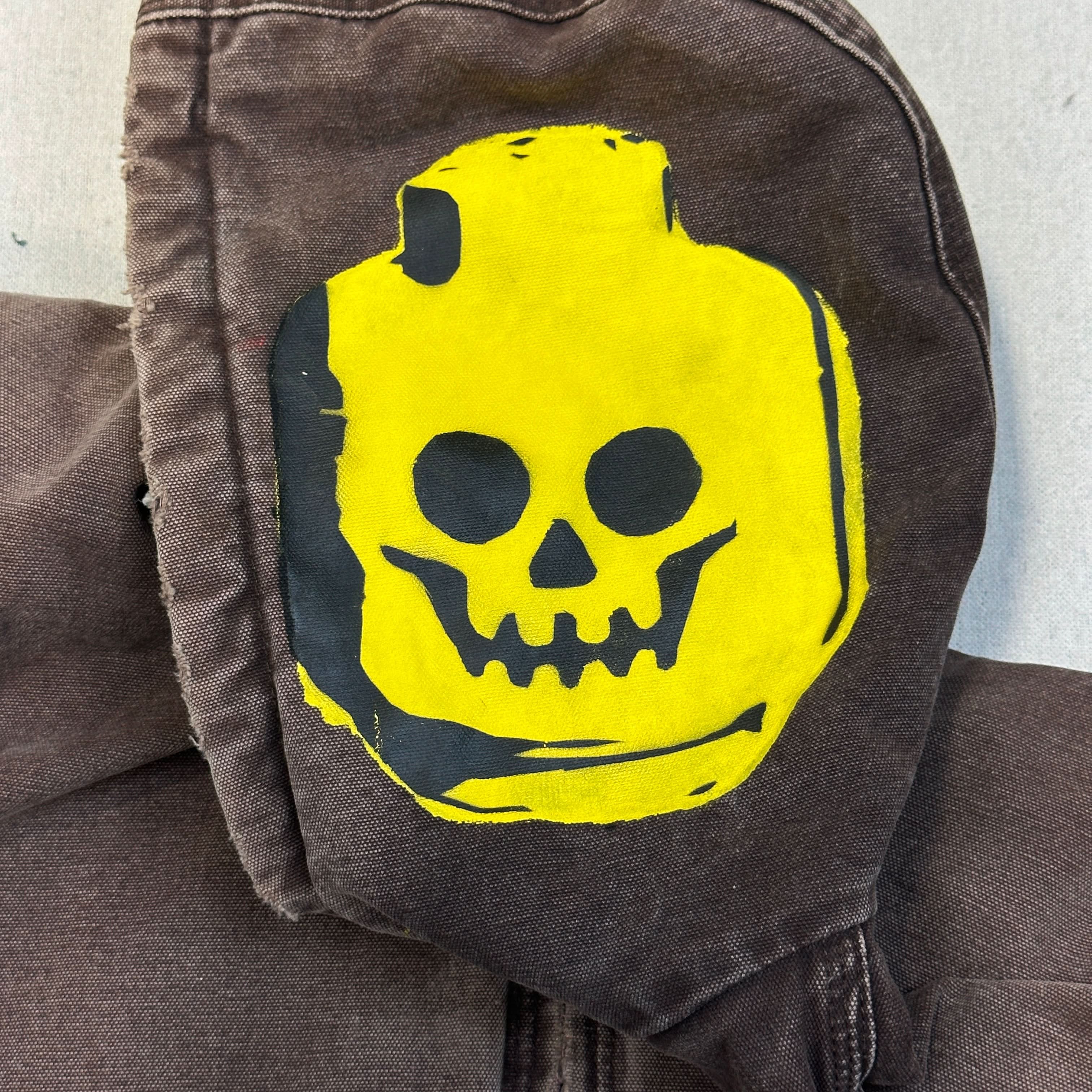 Vintage Carhartt Lego Custom Graphic Patchwork Work Jacket Size Large