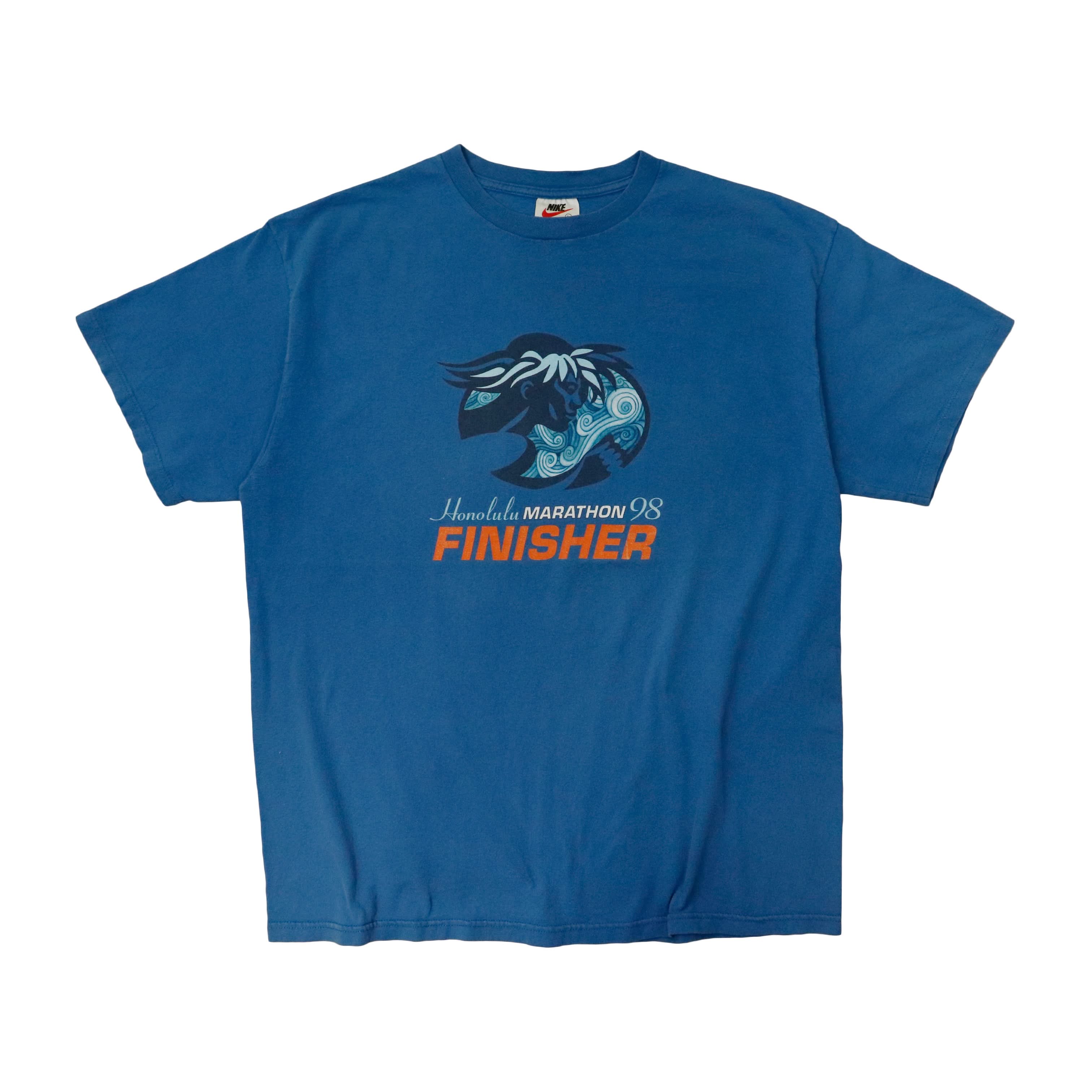 Vintage 1998 Nike Honolulu Marathon 98 Graphic T-Shirt Size L