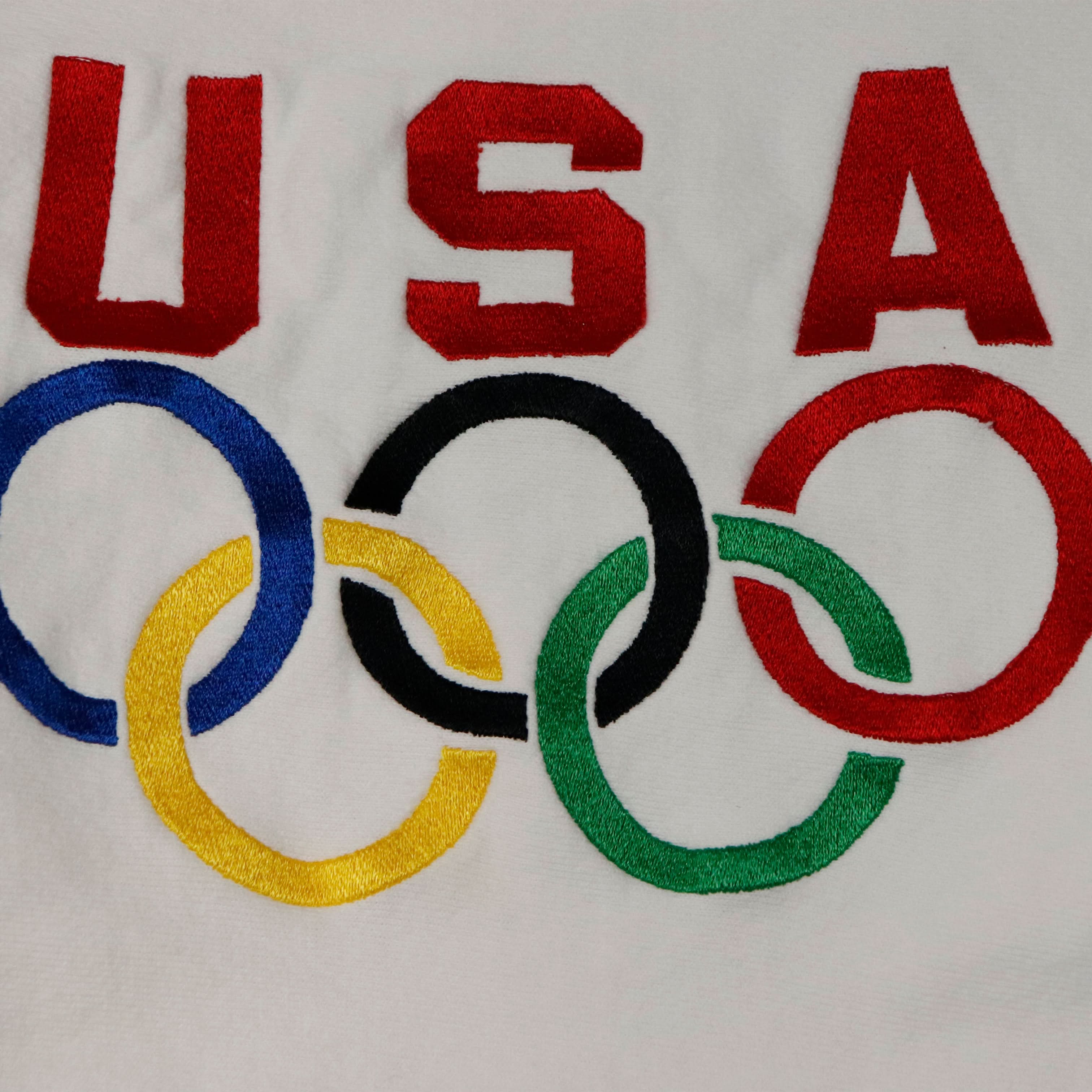 Vintage Champion Reverse Weave USA Olympic Rings Sweatshirt Size XL 90s