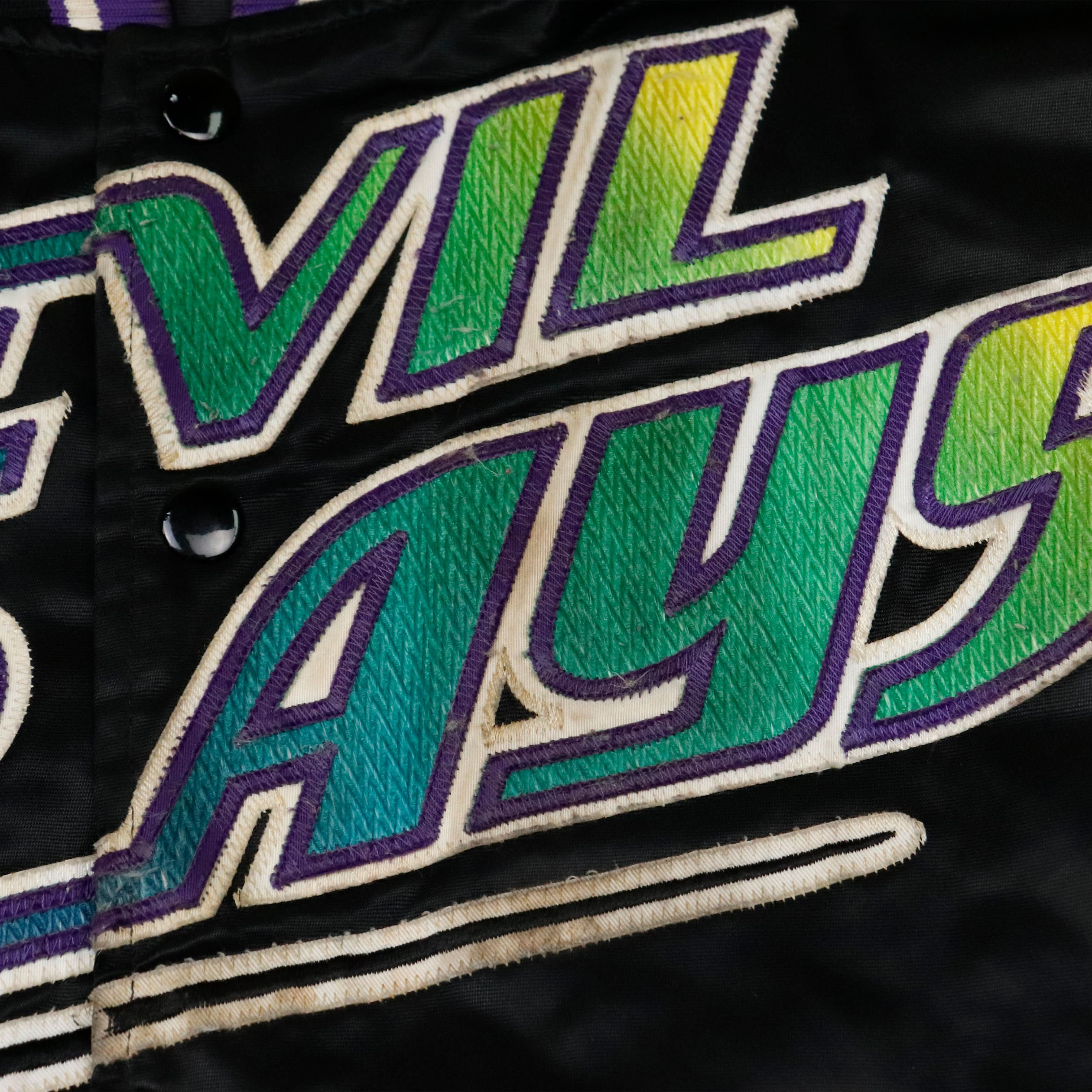 Vintage Starter Devil Rays Embroidered Satin Bomber Jacket Size XL