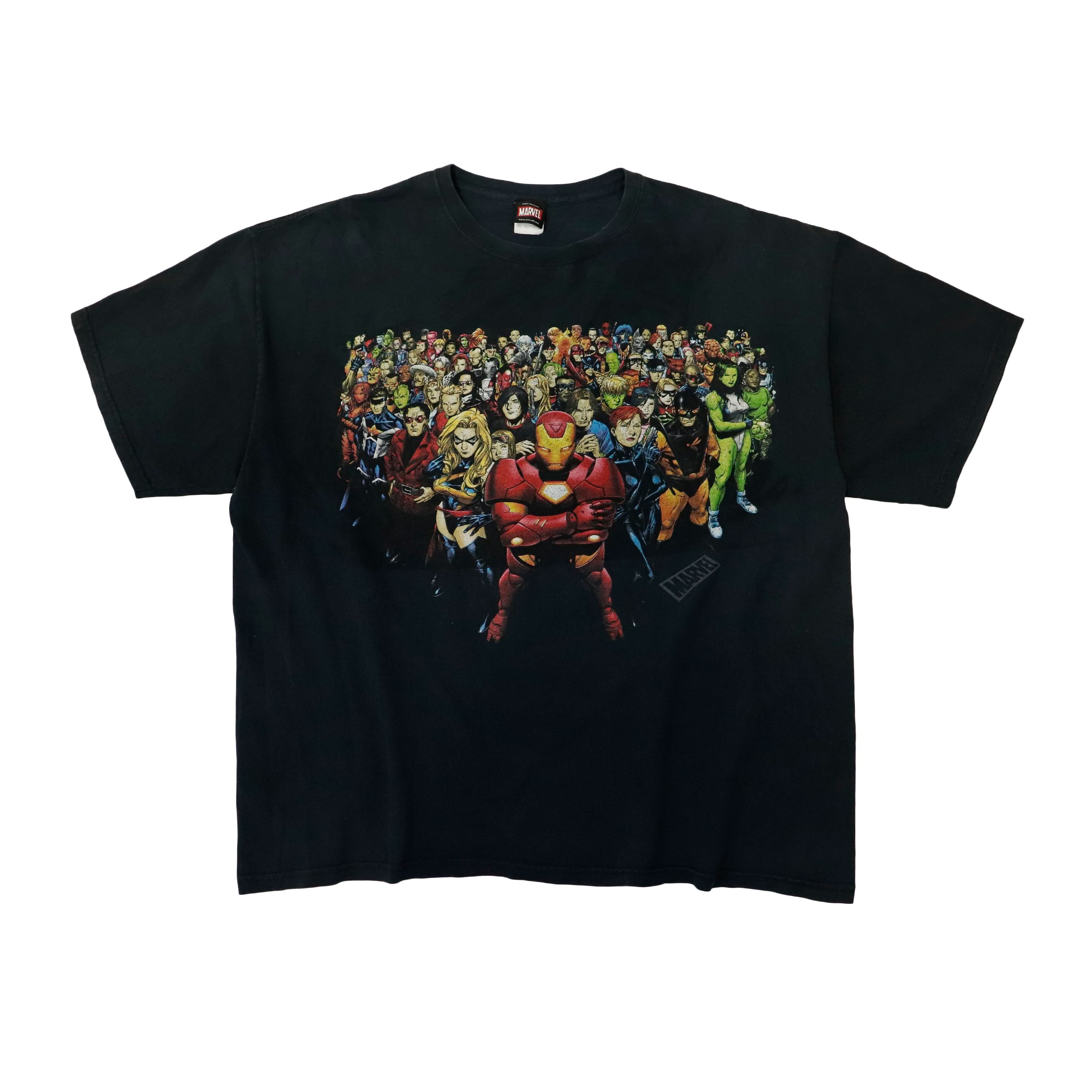 Vintage Marvel Mad Engine Superheroes Graphic T-Shirt Size XXL