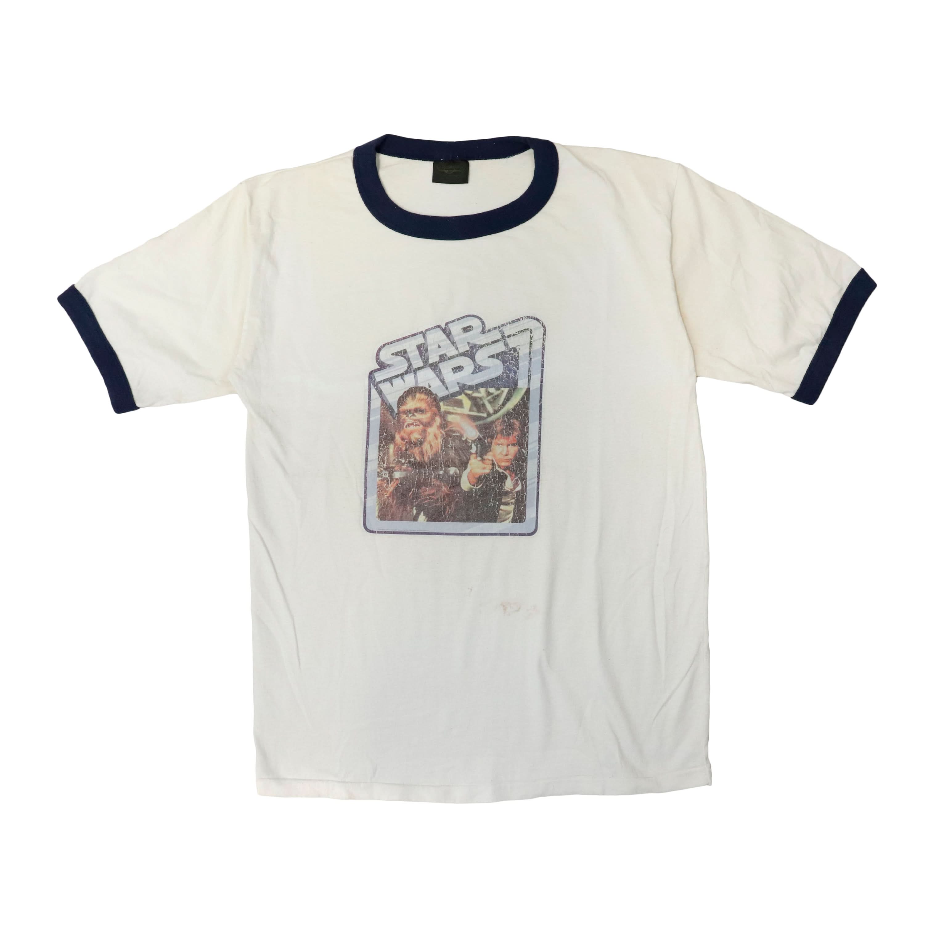 Vintage 70s Star Wars Ringer Graphic T-Shirt Size XL