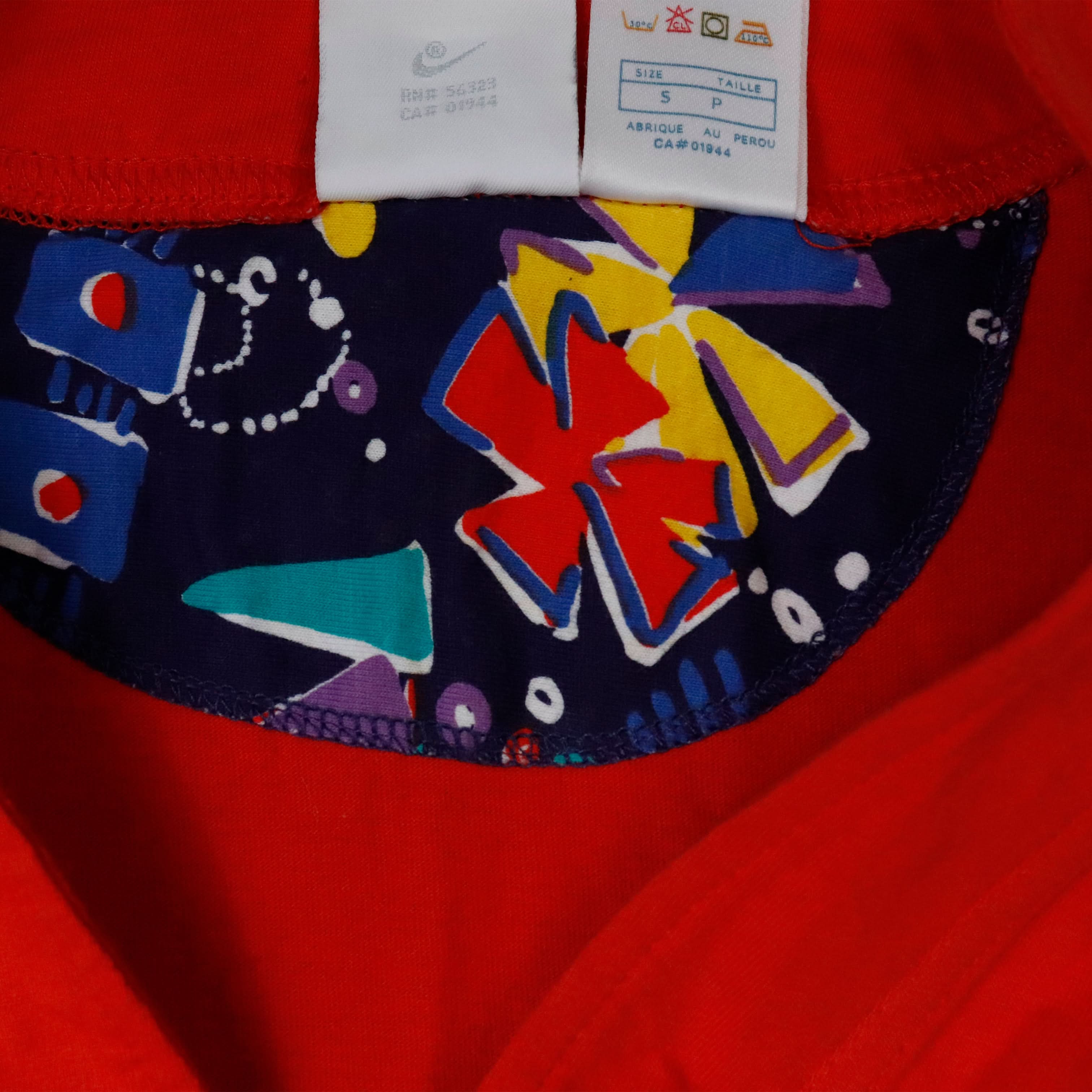 Vintage Deadstock 80s Nike Red Zip Front Jacket Size S