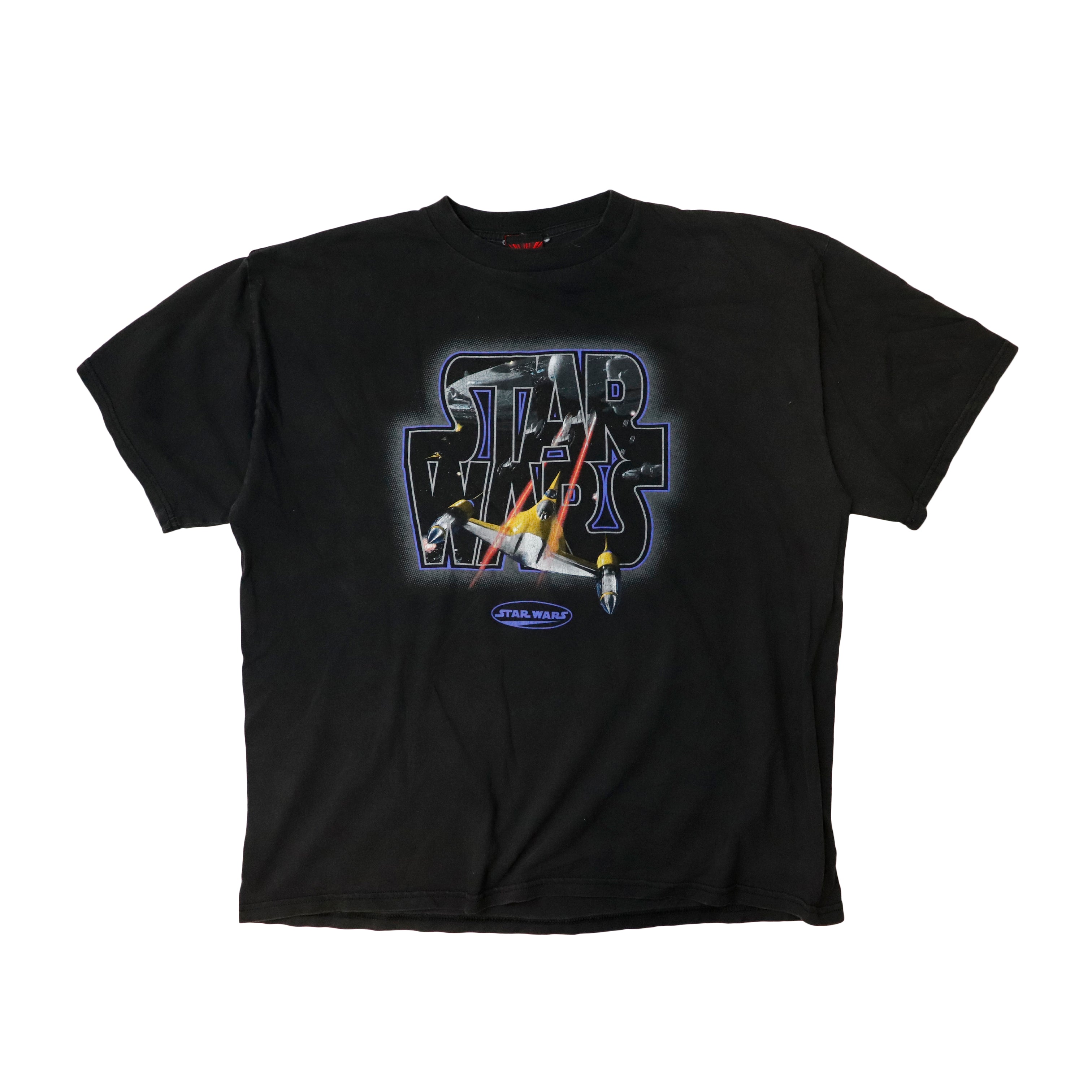 Vintage Star Wars Space Battle Graphic T-Shirt Size XL