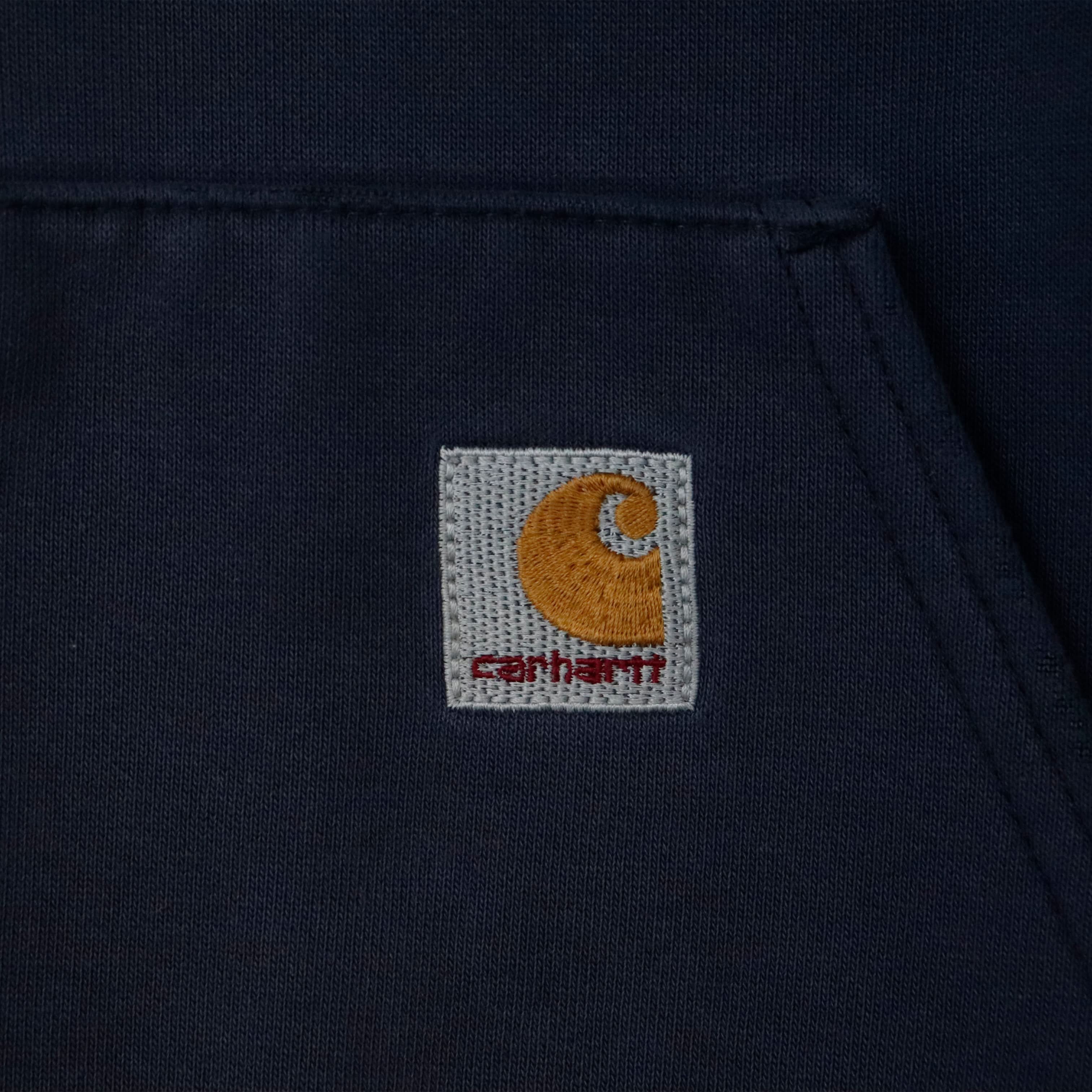 Vintage Carhartt Distressed Zip-Up Hoodie Size L