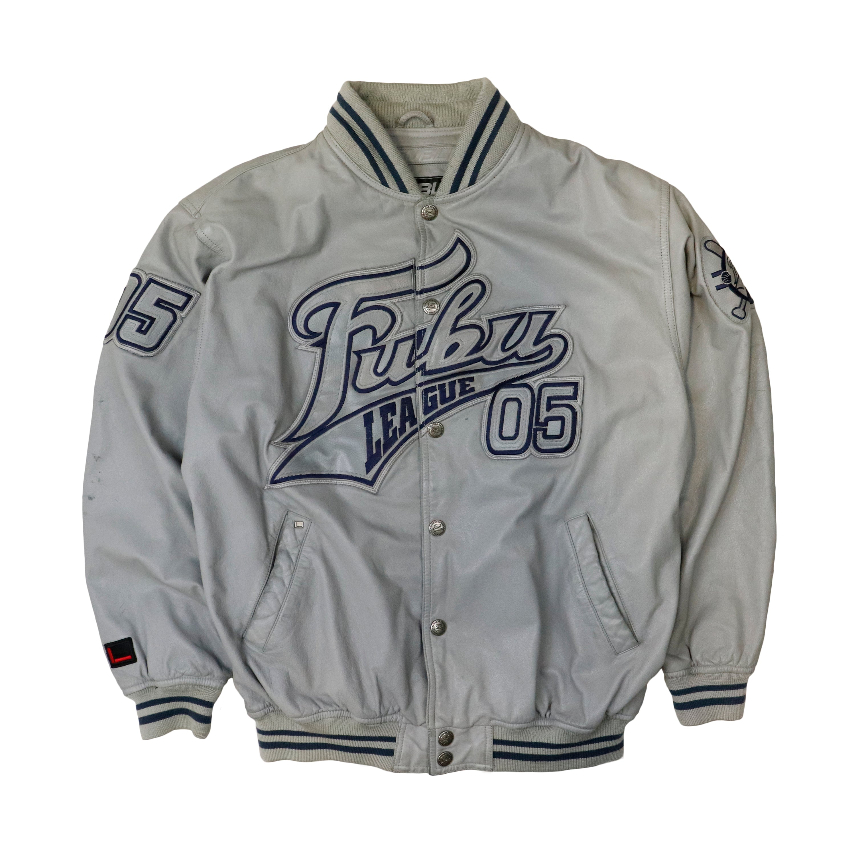 Vintage FUBU League 05 Leather Varsity Jacket Size L