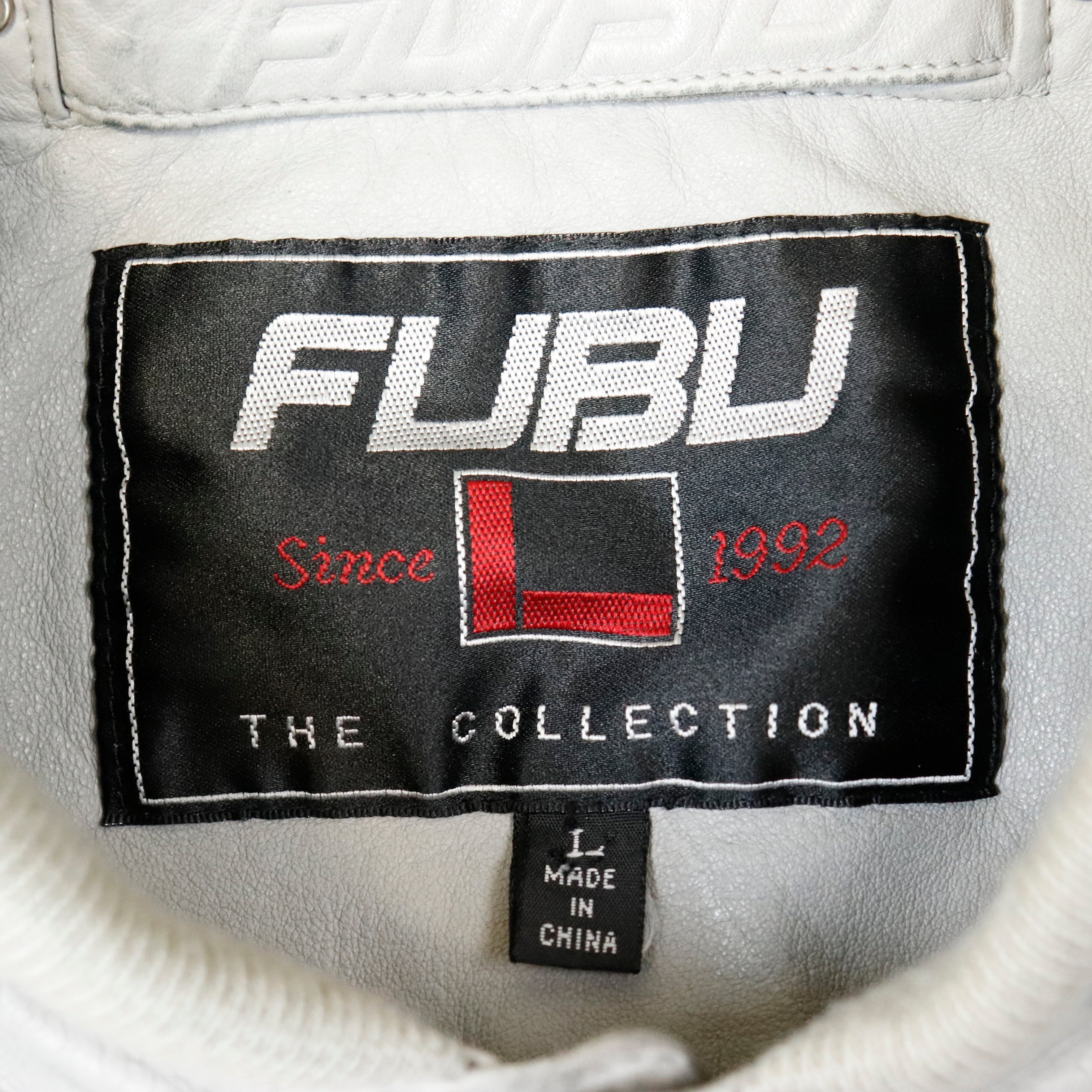 Vintage FUBU League 05 Leather Varsity Jacket Size L