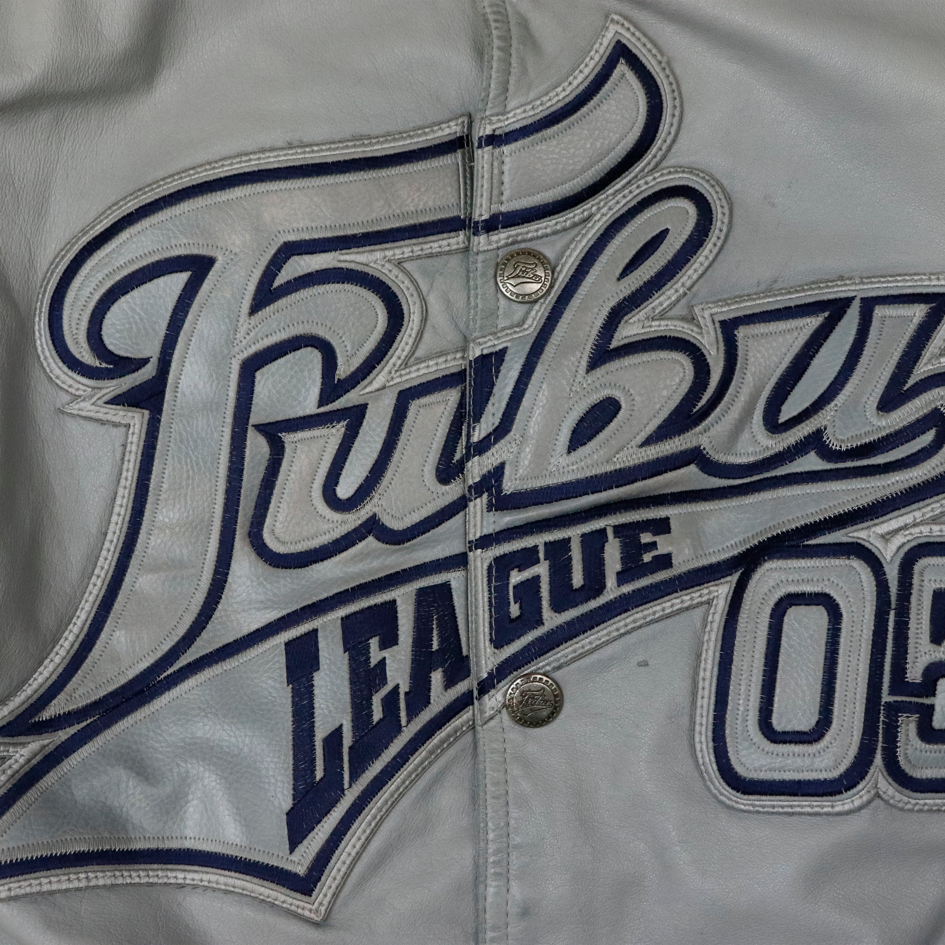 Vintage FUBU League 05 Leather Varsity Jacket Size L