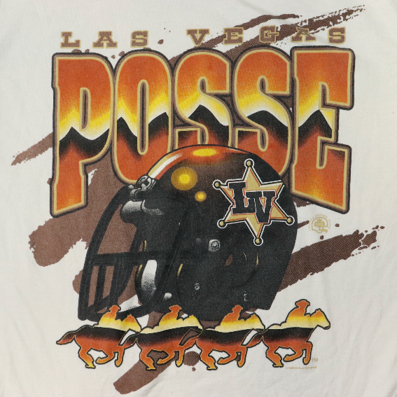 Vintage Las Vegas Posse CFL Football Graphic T-Shirt Size L