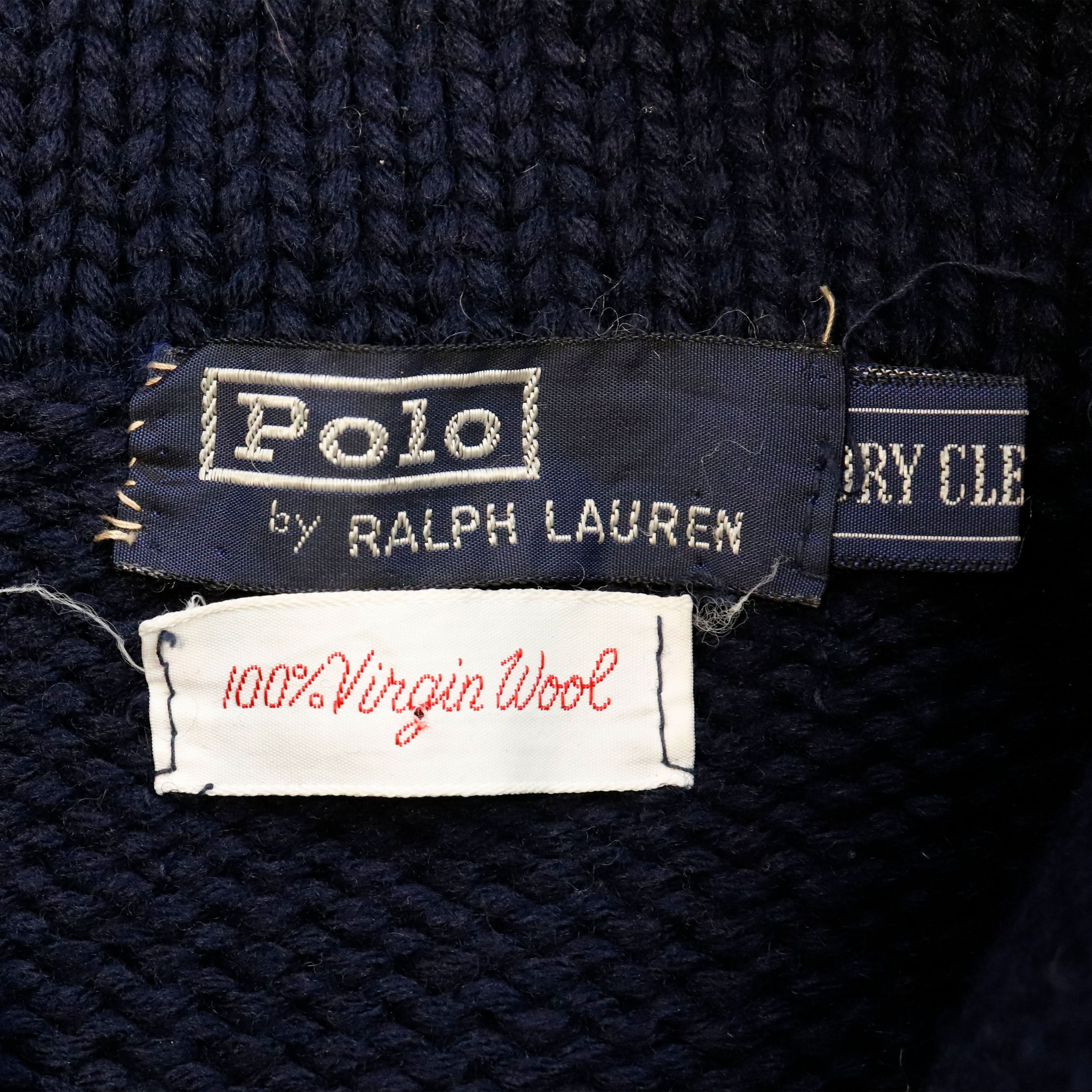 Vintage Polo by Ralph Lauren shawl collar wool cardigan