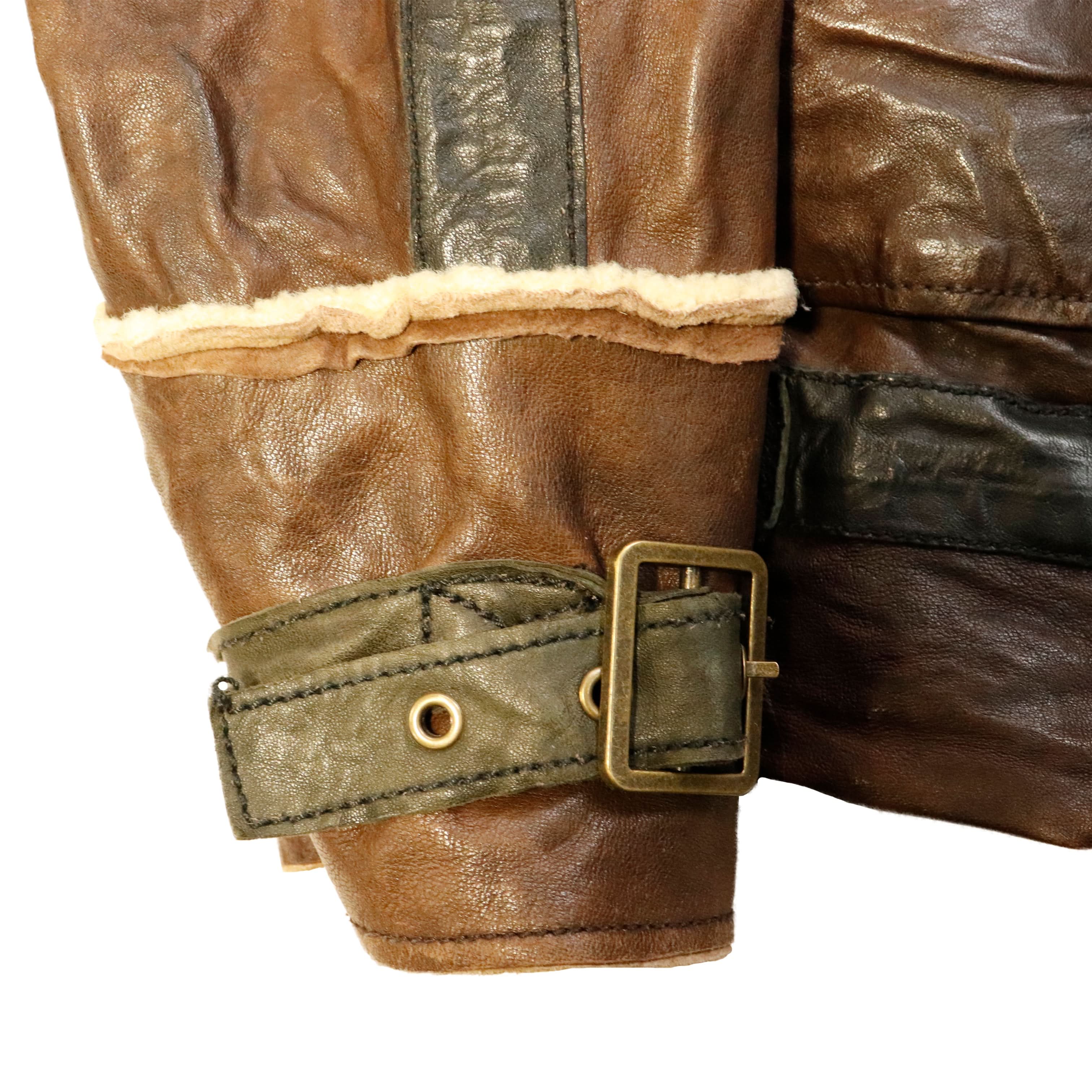 Vintage Diesel distressed leather jacket 90s designer rare