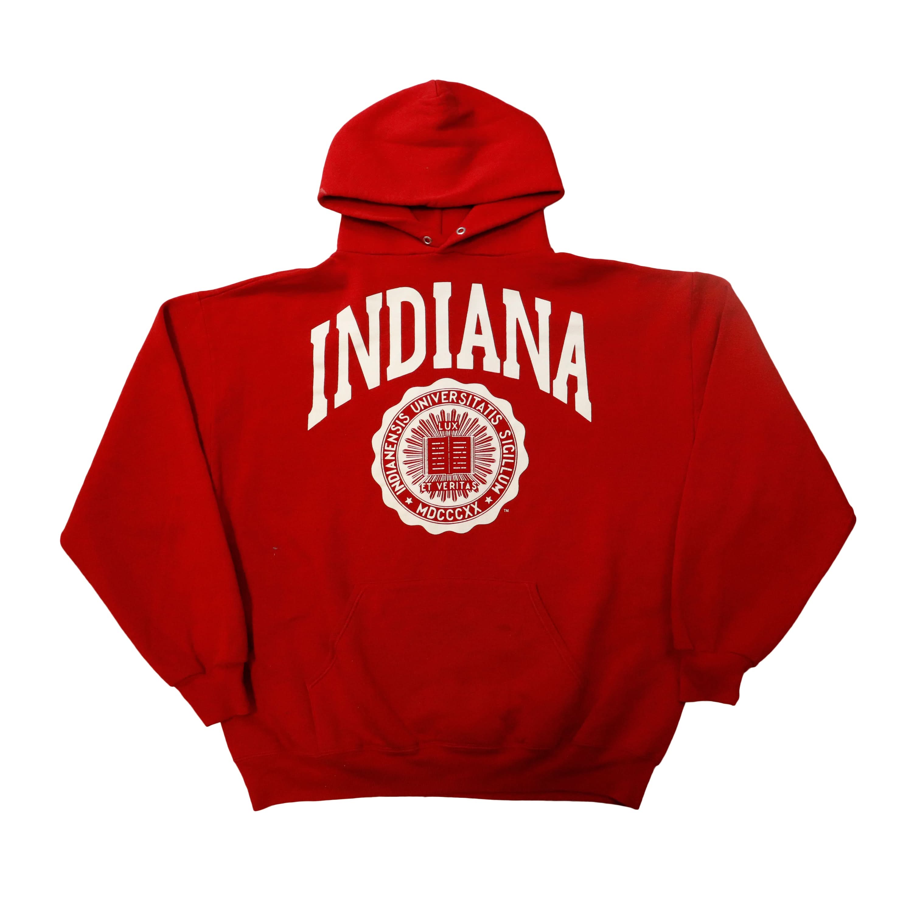 Vintage Jerzees Indiana University Seal Hoodie Size XL
