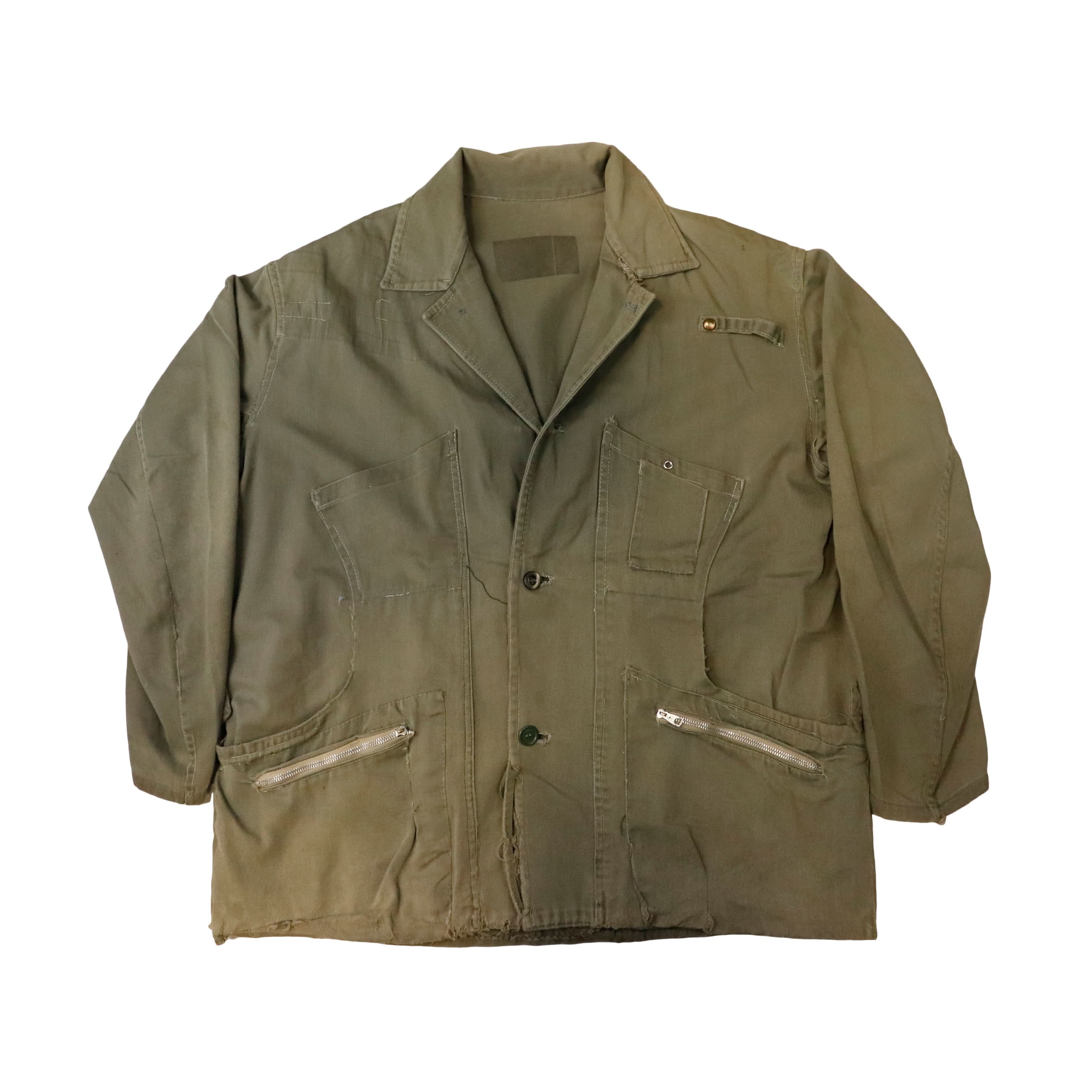 Vintage RARE Hunting Jacket 50s unique pocket details Fishing Army