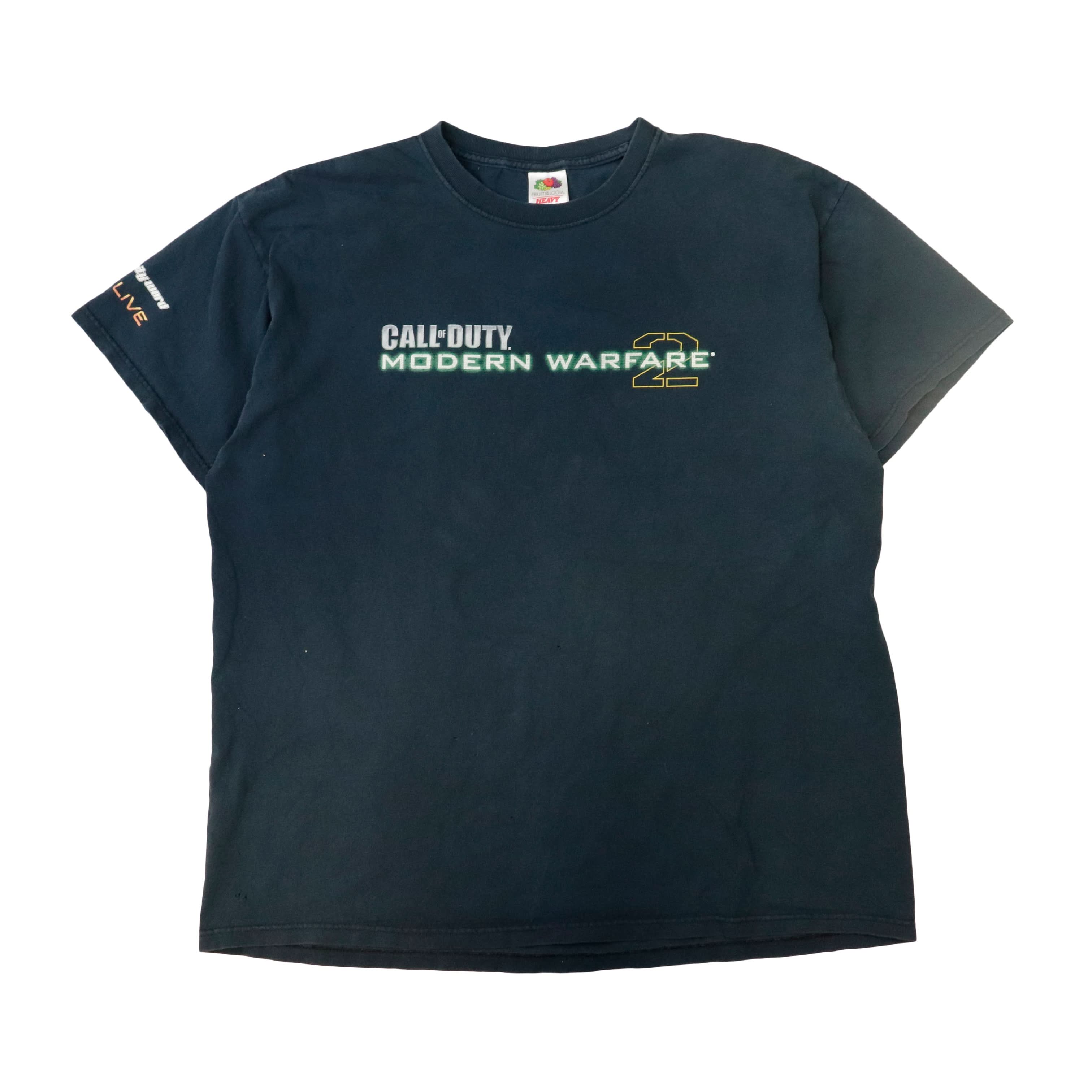 Vintage Fruit of the Loom Call of Duty Modern Warfare 2 Graphic T-Shirt Size XL