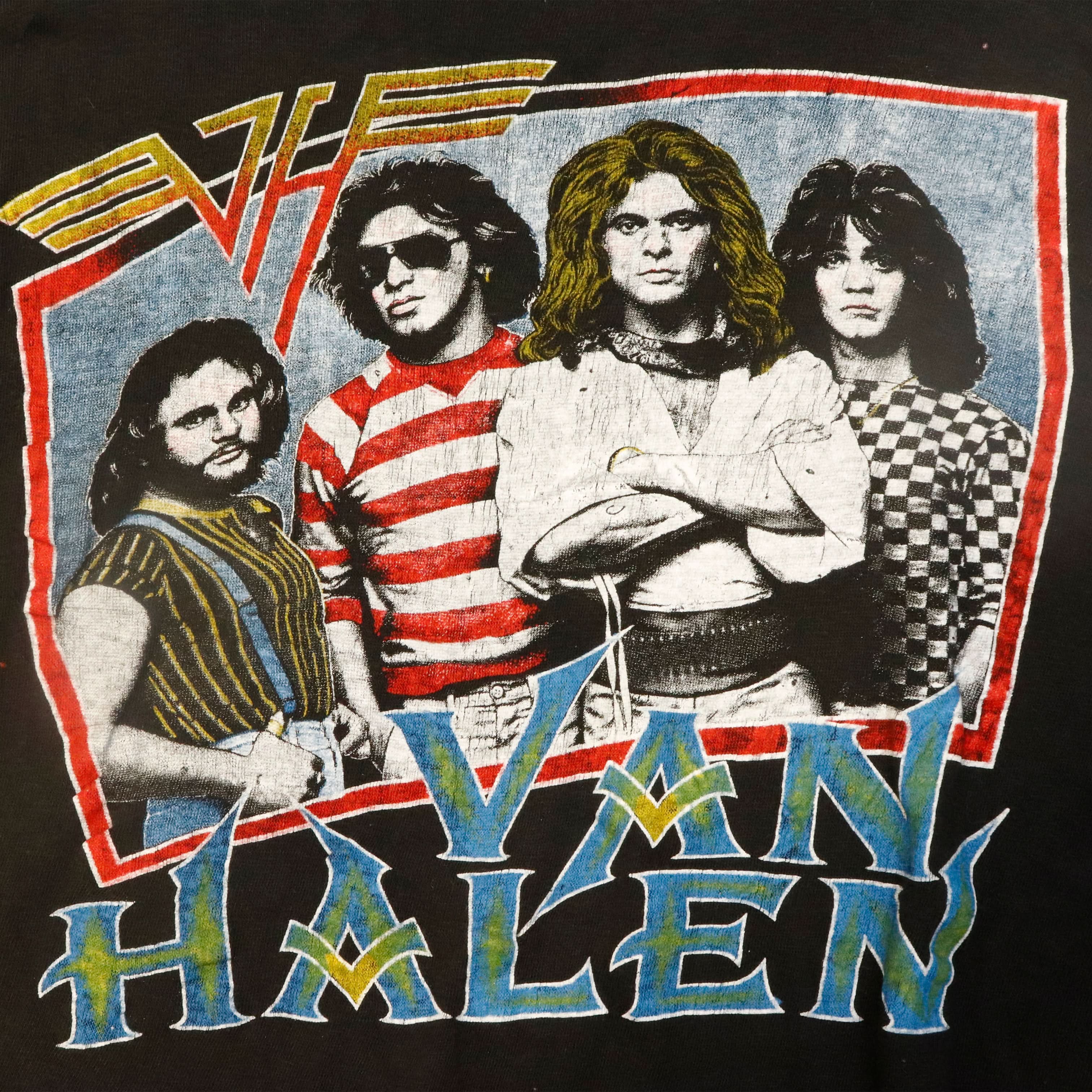 Vintage 70s 80s Van Halen Band Photo Graphic T-Shirt size L