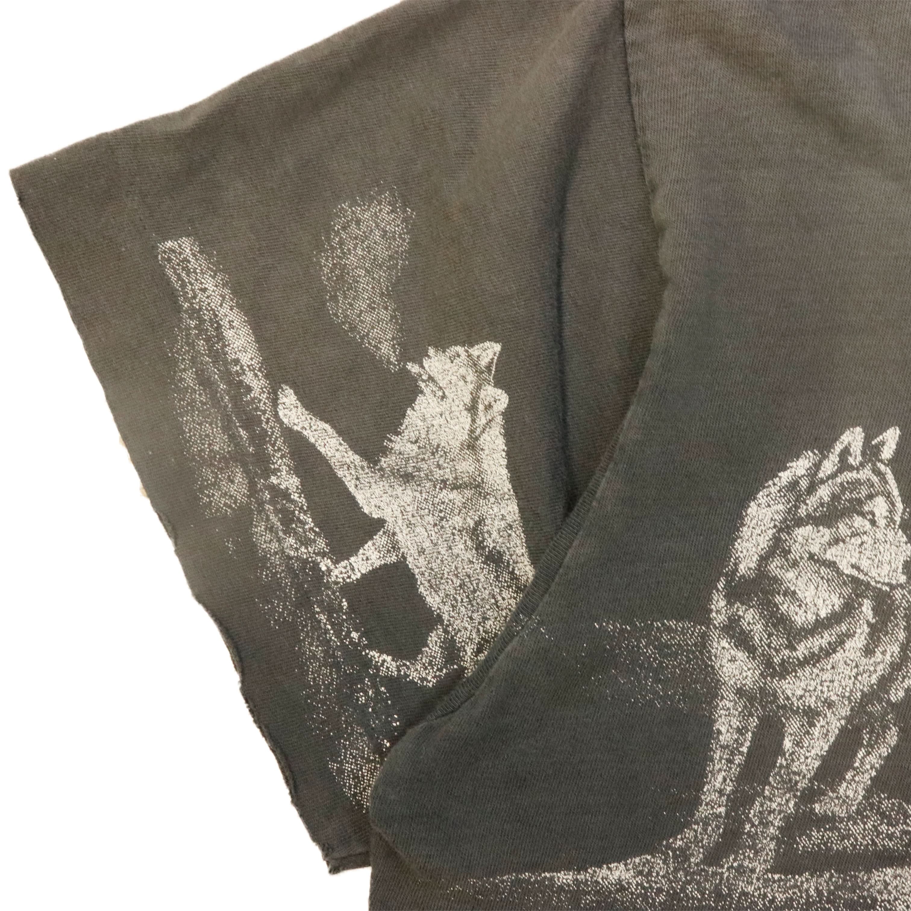 Vintage Faded Wolf Graphic T-Shirt 90s