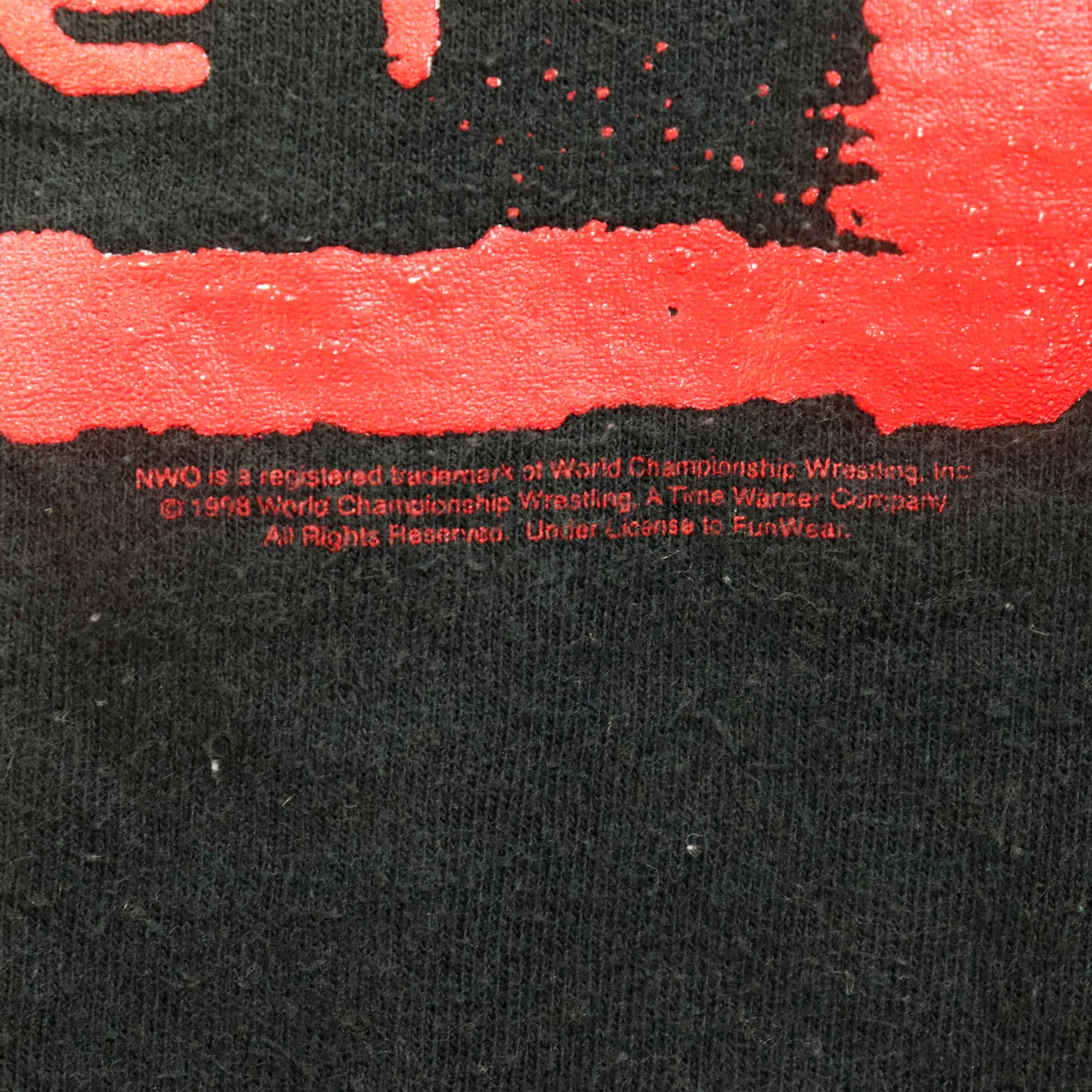 Vintage WWF Wrestling 1998 N.W.O New World Order Graphic T-Shirt Size L