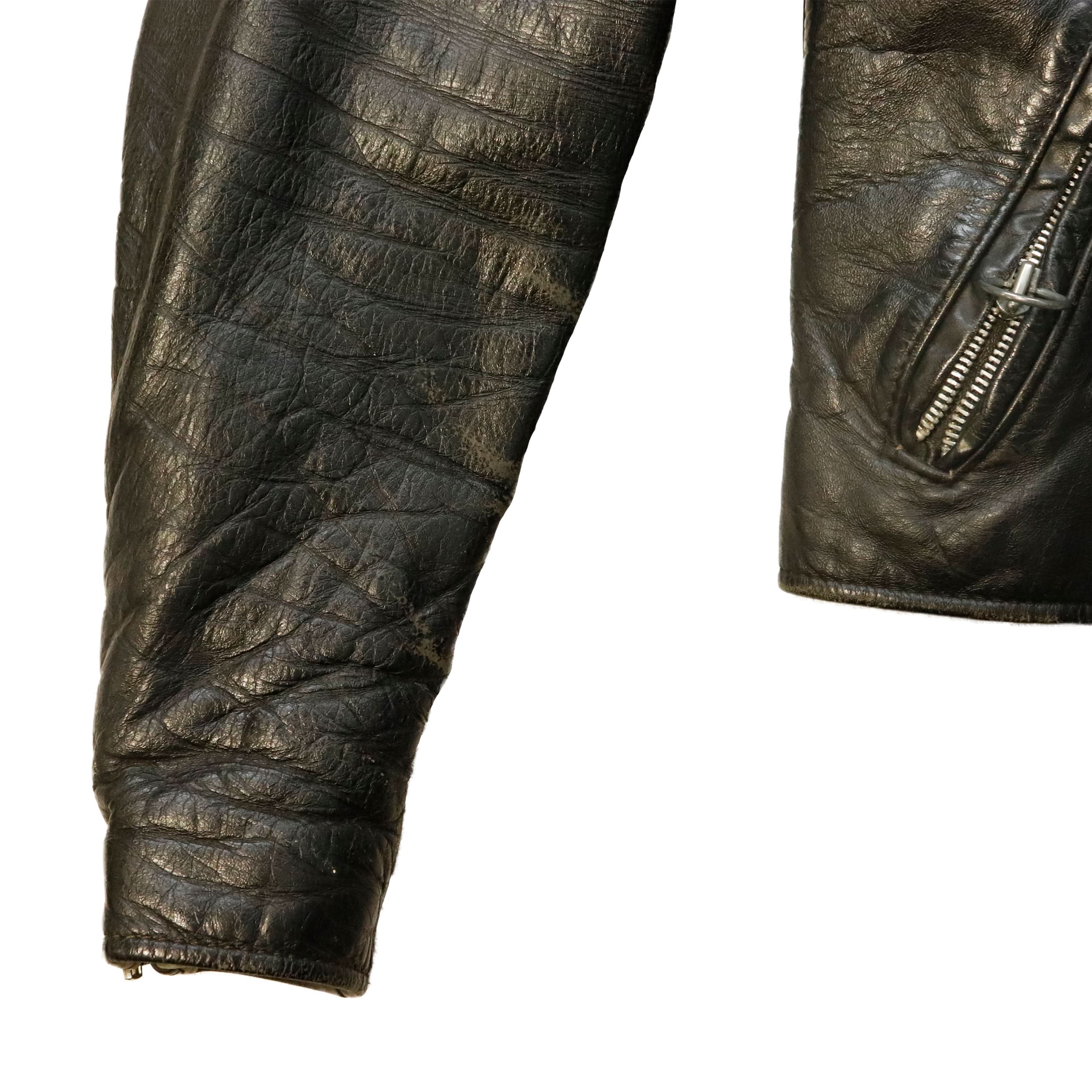 Vintage Brooks Cafe Racer Motorcycle Leather Jacket size 36 Mens