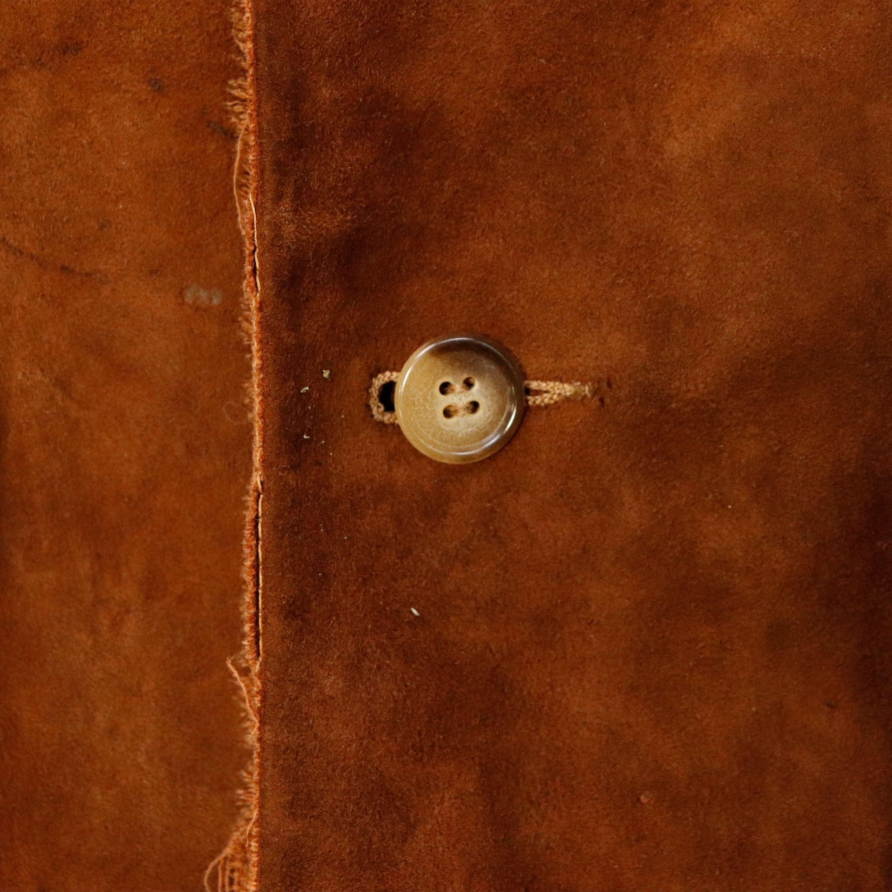 Vintage 40s McGregor Leather Sportswear Suede Panel Coat Size 42 Rockabilly