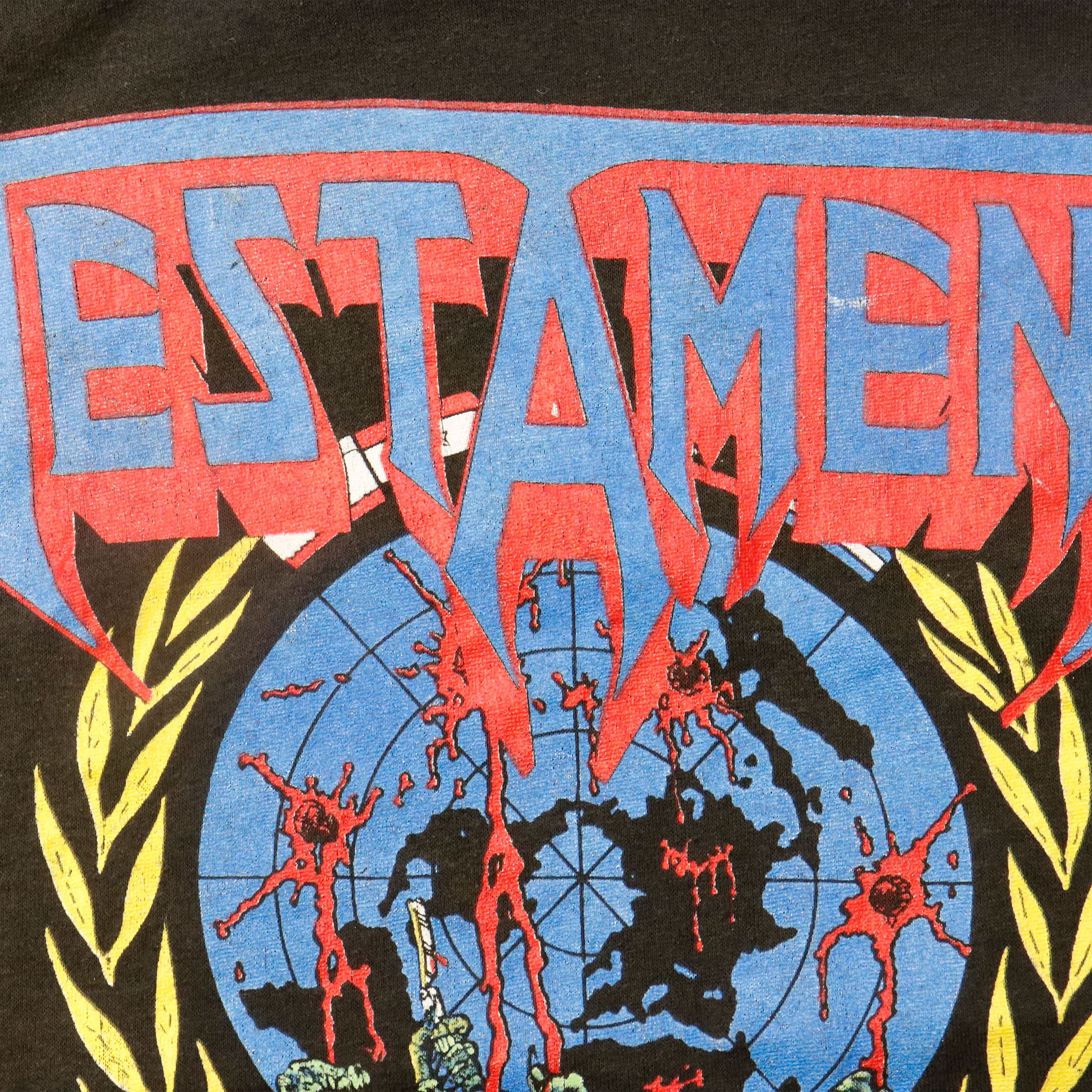 Vintage 1990 Testament Perilous Nations Graphic T-Shirt Size M