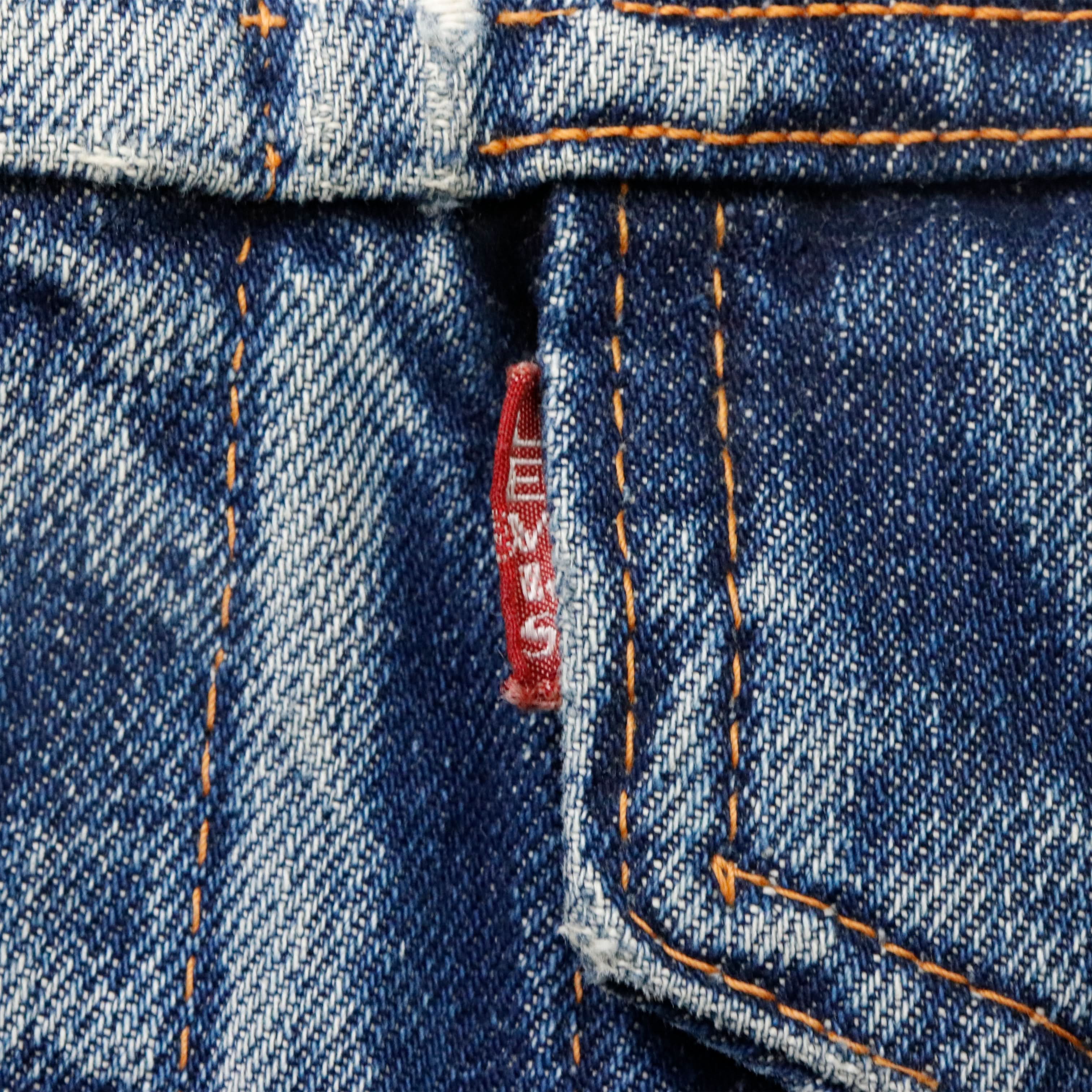 Vintage 60s Big E Levi's Faded Indigo Denim Trucker Jacket Size M