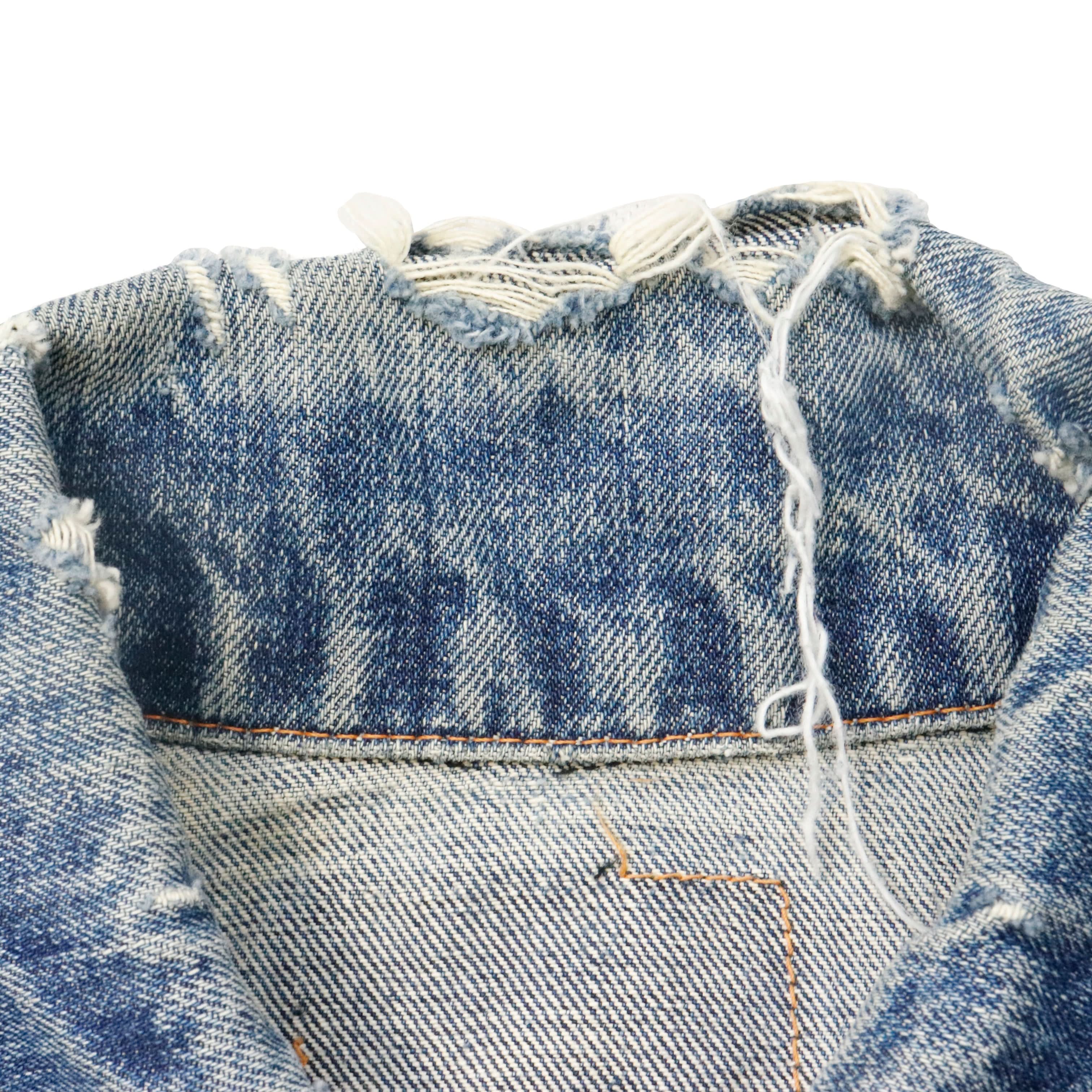 Vintage 60s Big E Levi's Faded Indigo Denim Trucker Jacket Size M
