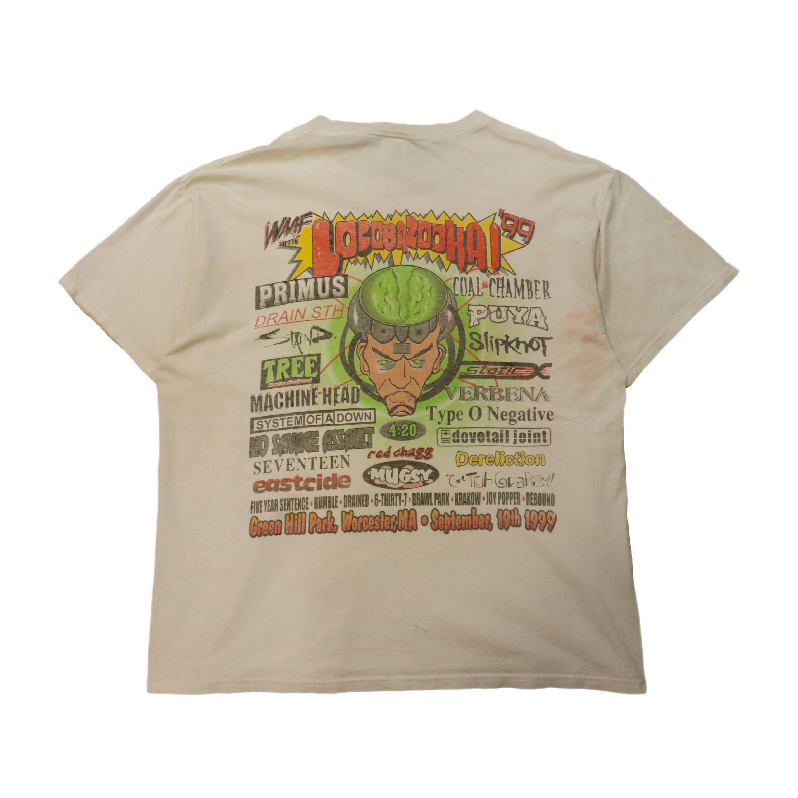 Vintage Loborobokai Music & Art Festival T-Shirt Size XL Primus, Type O Negative, System of a down