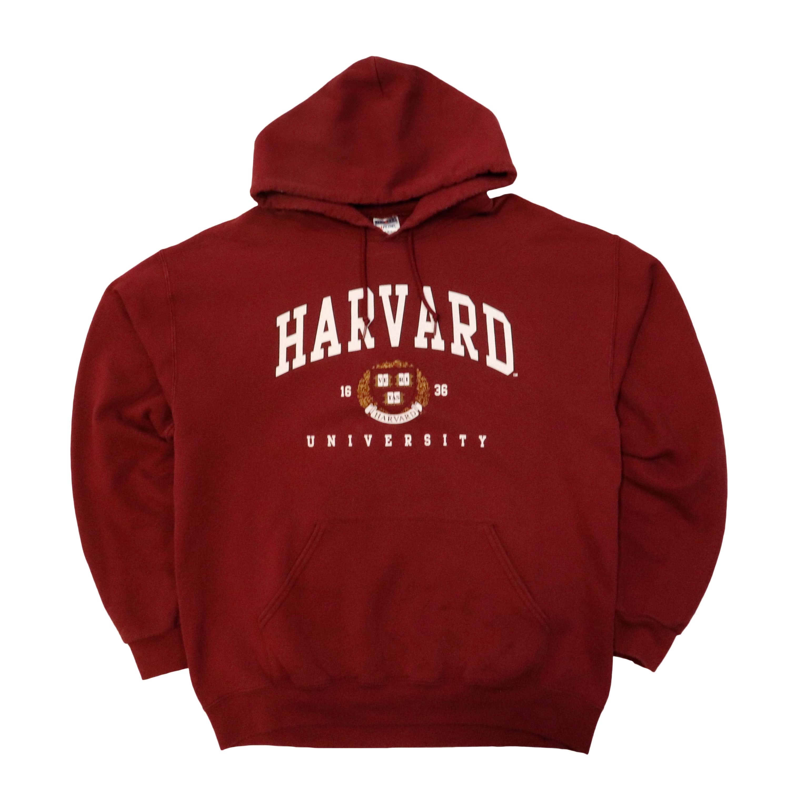 Vintage 90s Jerzees Harvard University Graphic Hoodie Size L
