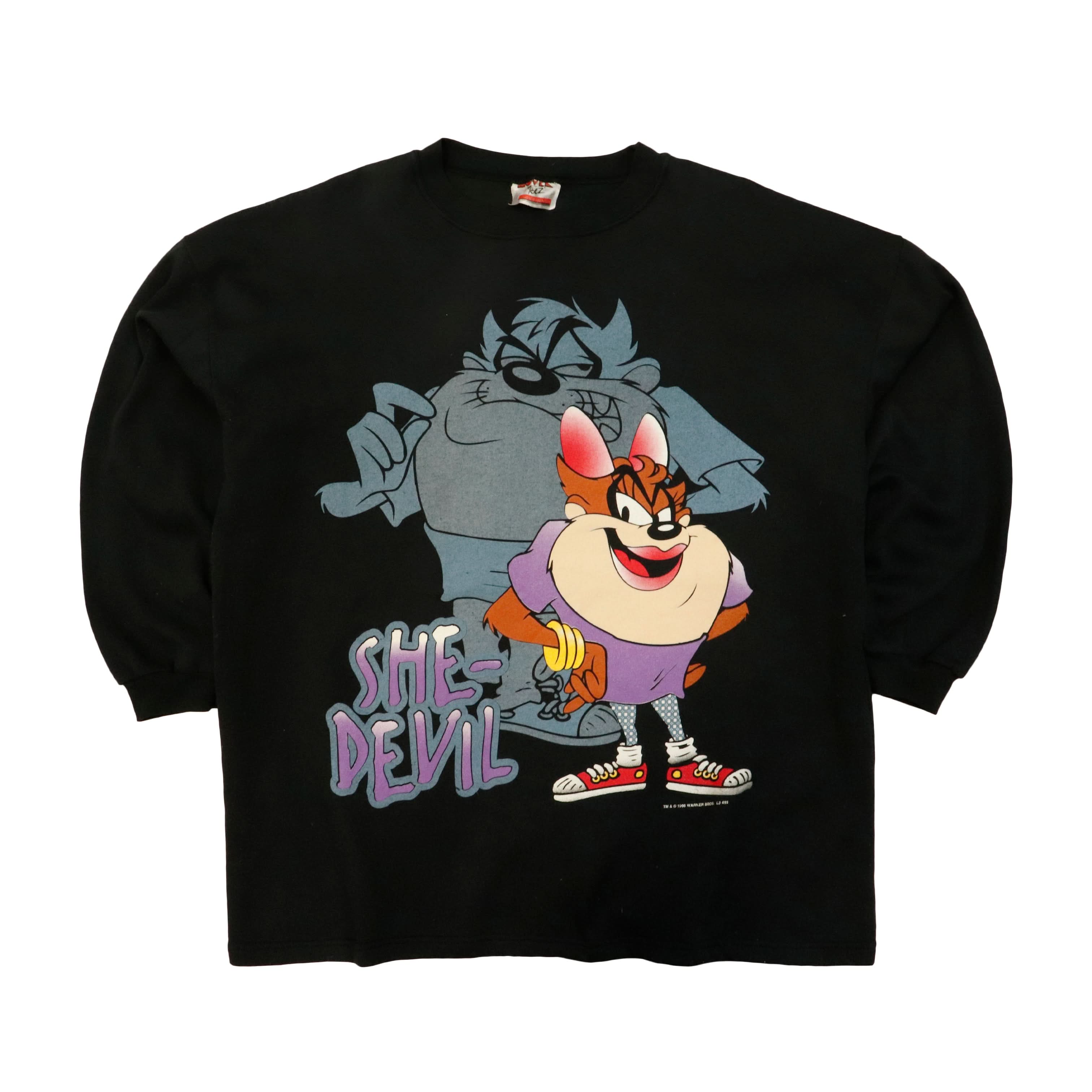 Vintage 1996 Looney Tunes She-Devil Graphic Sweatshirt Size N/A