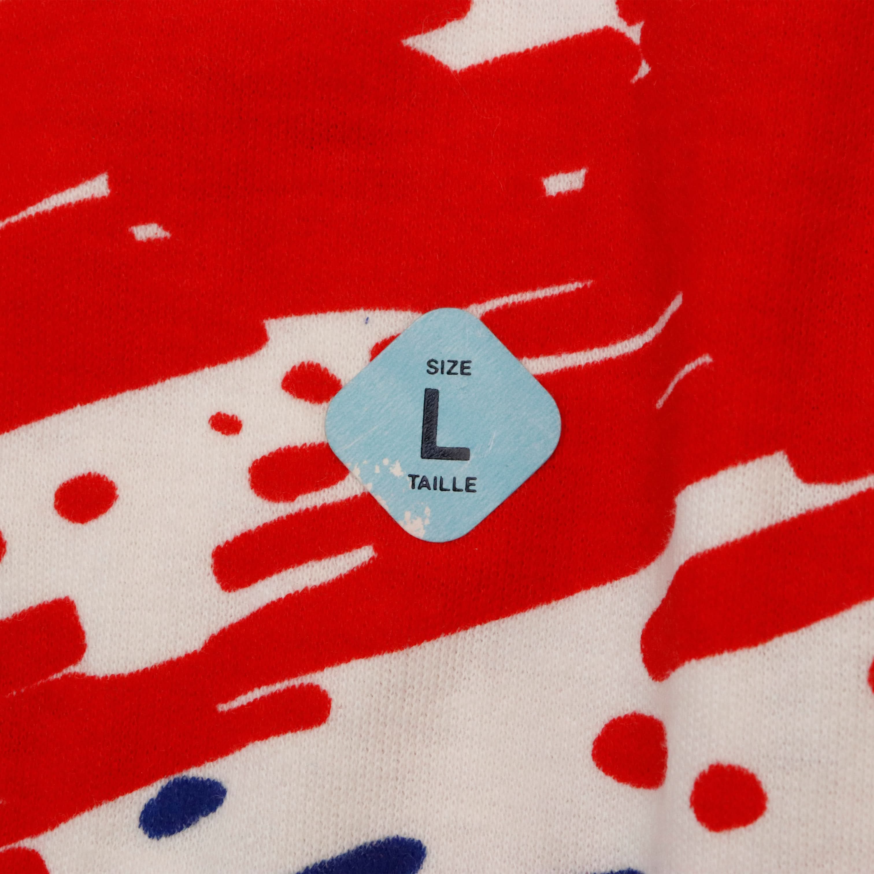 Vintage Buffalo Bills Zubaz red white and blue splatter print pants Size L