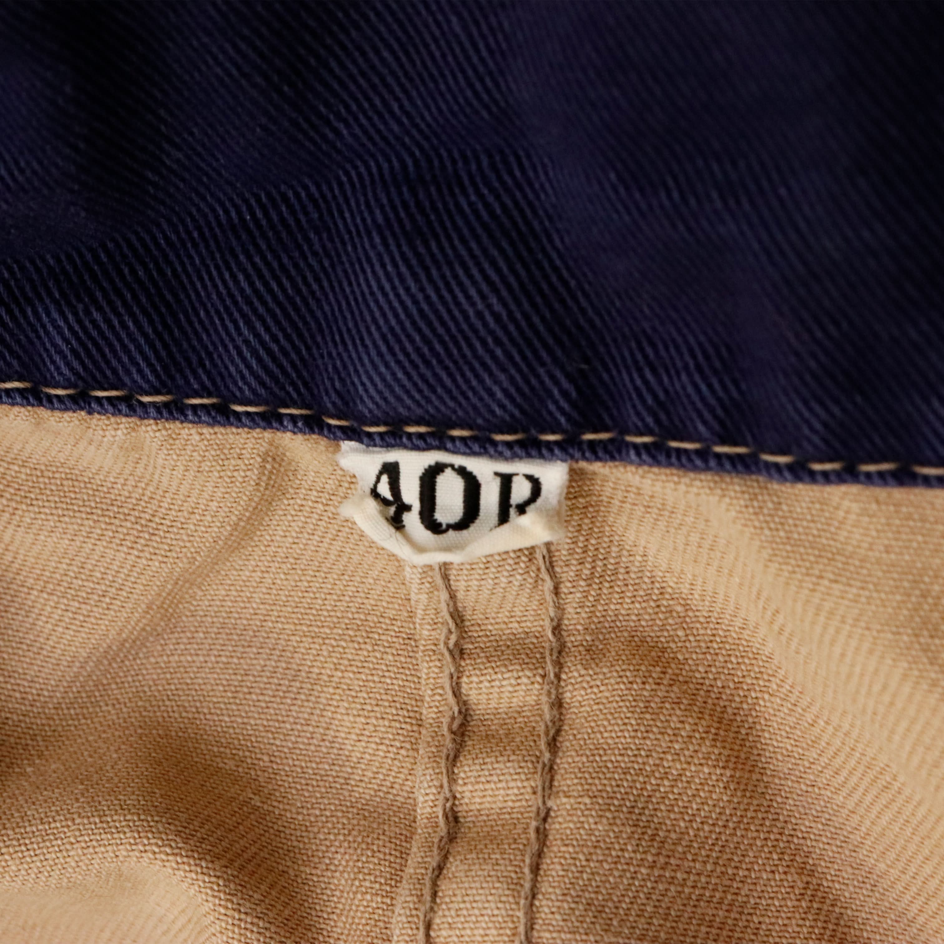 Vintage 50s Union Made Contrast Collar Chore Shop Coat Size 40