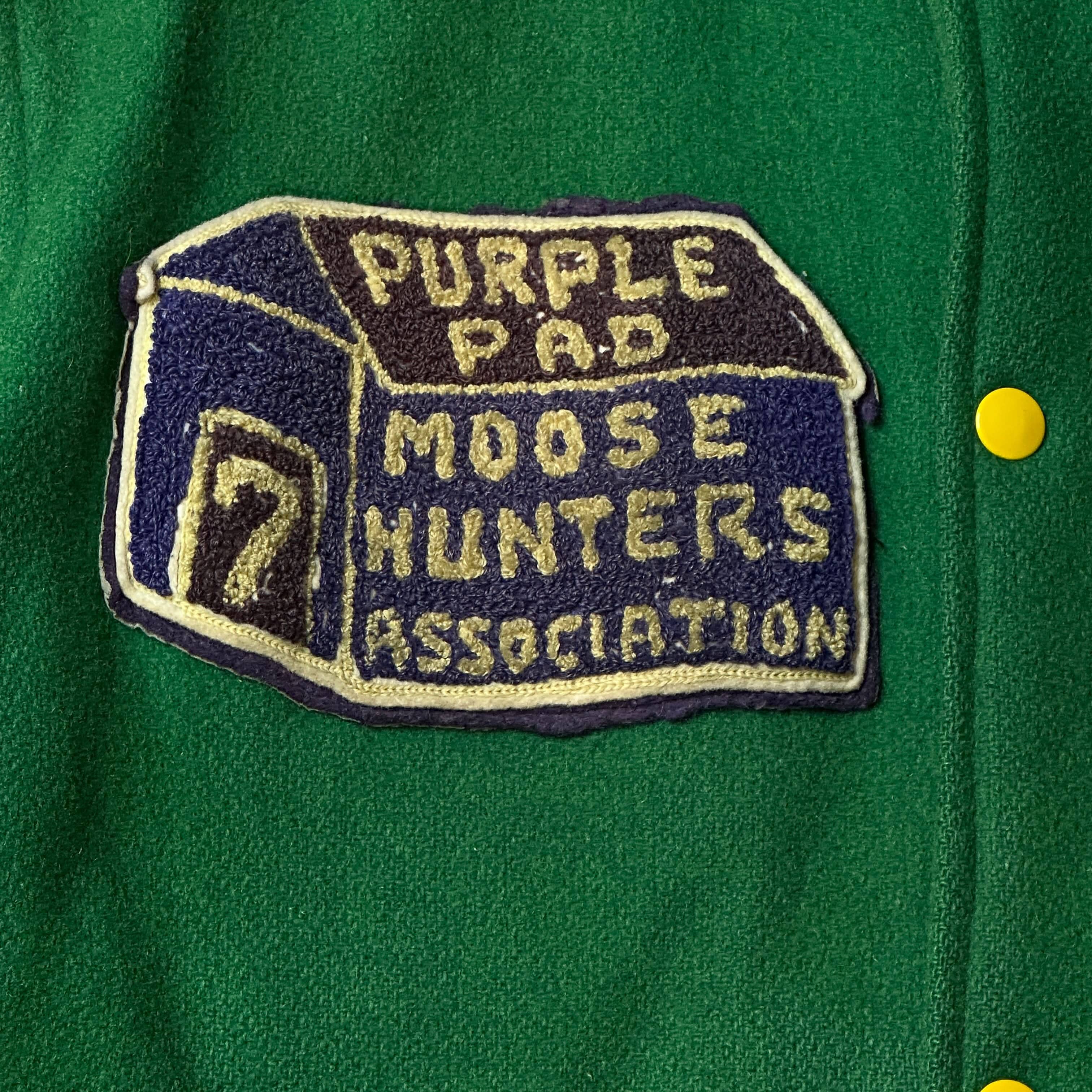1970s - Seven Oaks Game & Fish Moose Hunters Association Wool Varsity Jacket Size M FAIF.CA 