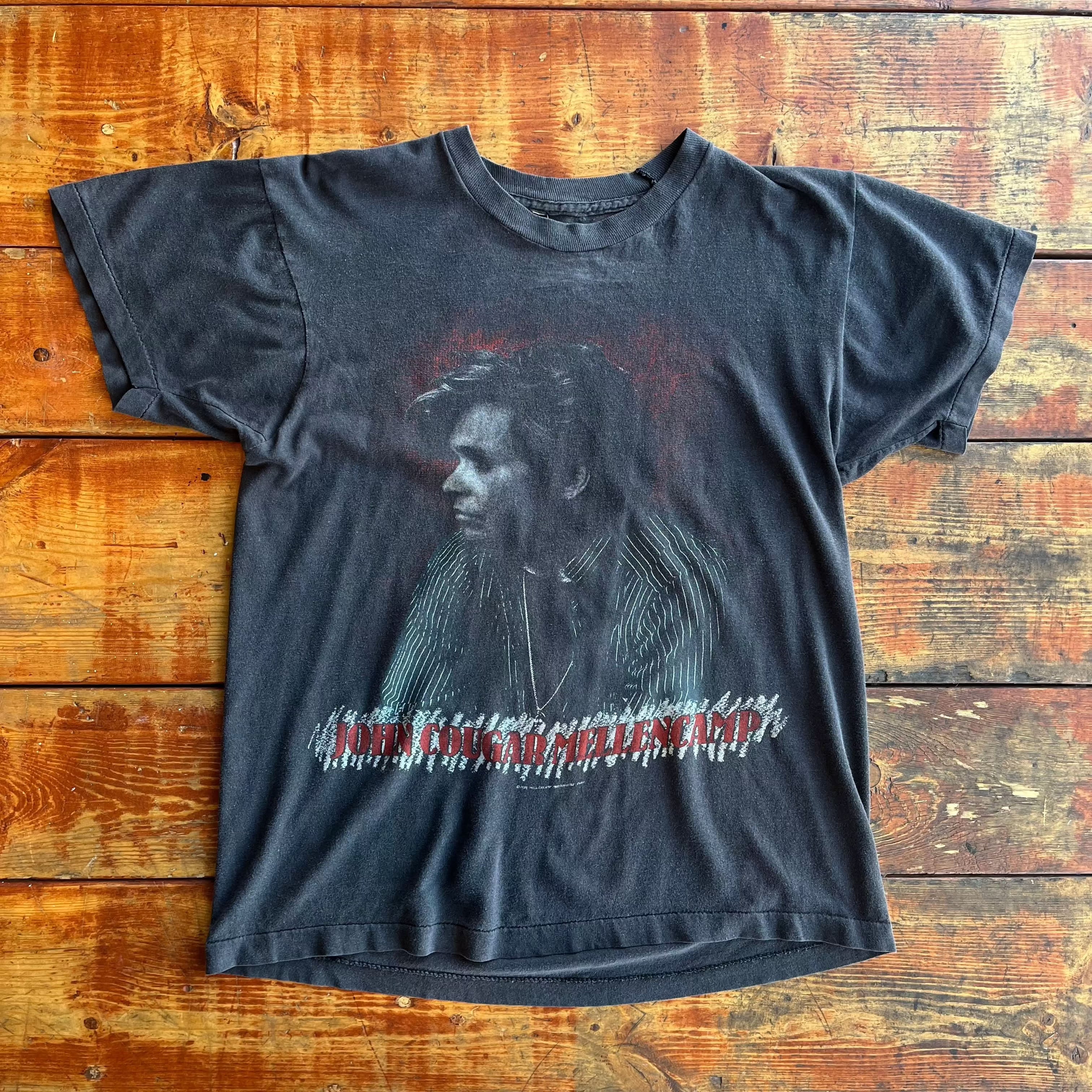 1985 John Cougar Mellencamp Scarecrow Tour T-Shirt Tee FAIF.CA 