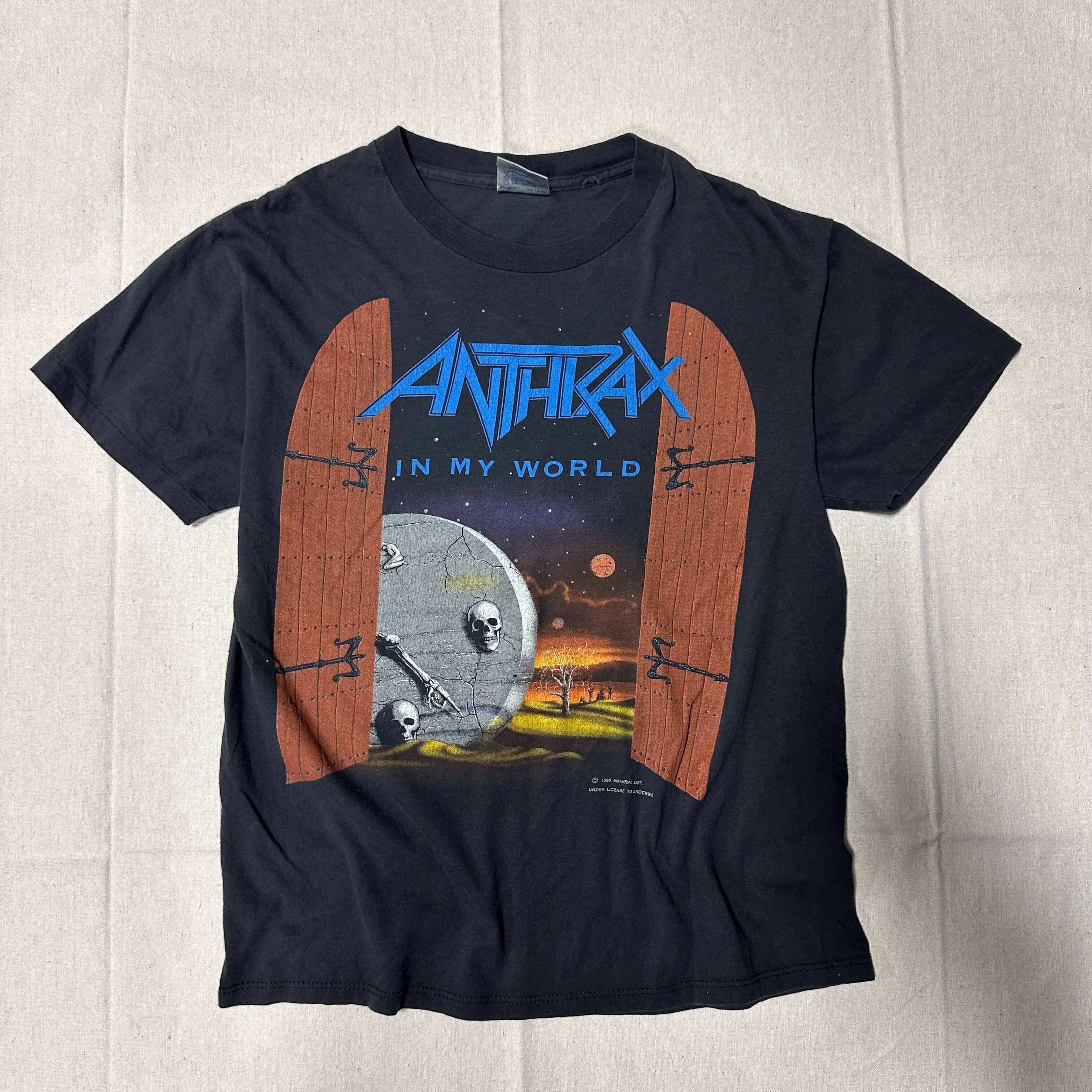 1990s Brockum Anthrax In My World Graphic T-Shirt Size L FAIF.CA 