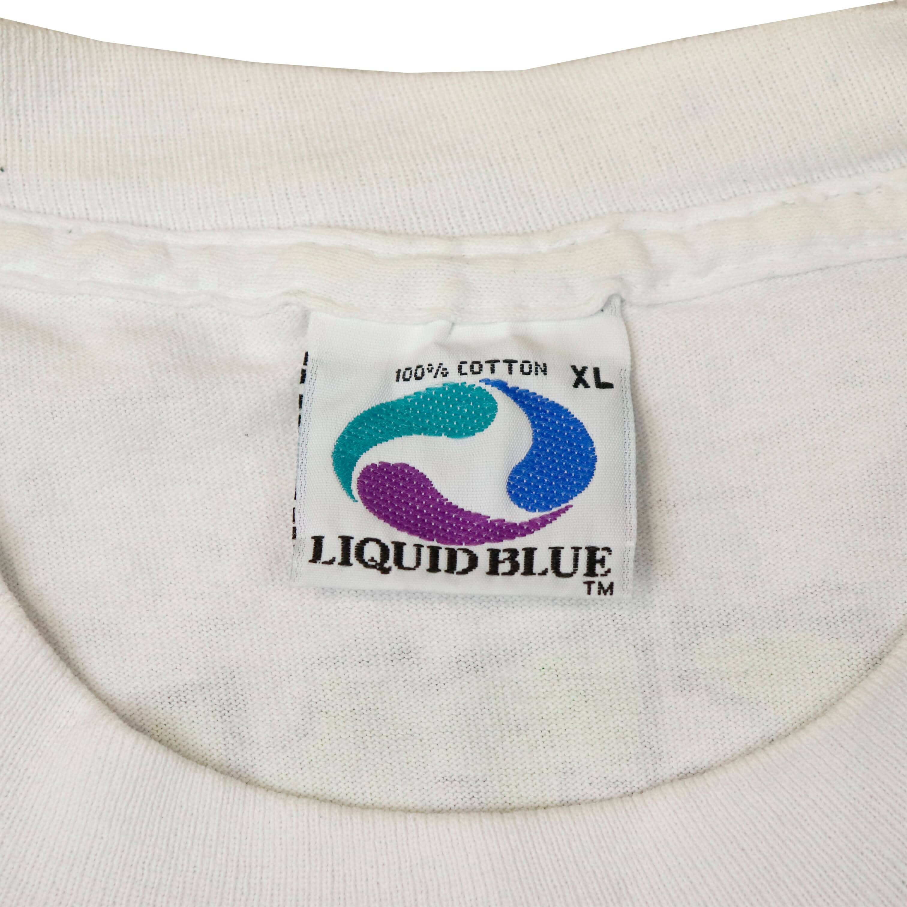 1992 Grateful Dead Surf Liquid Blue Tie Dye Chicago Soldier Field T-Shirt Size XL FAIF.CA 