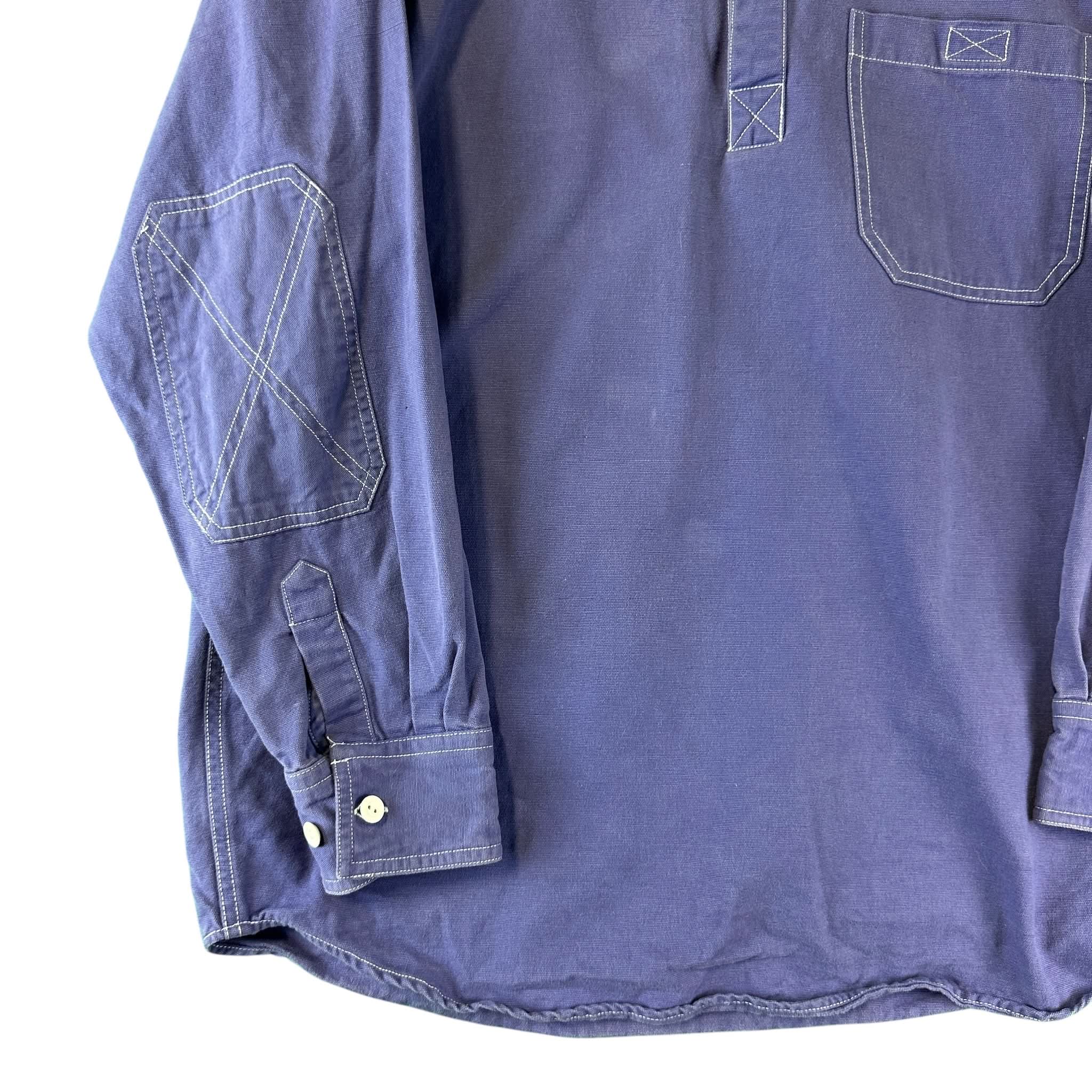 Vintage Orvis Pull Over Shirt Purple Size - M