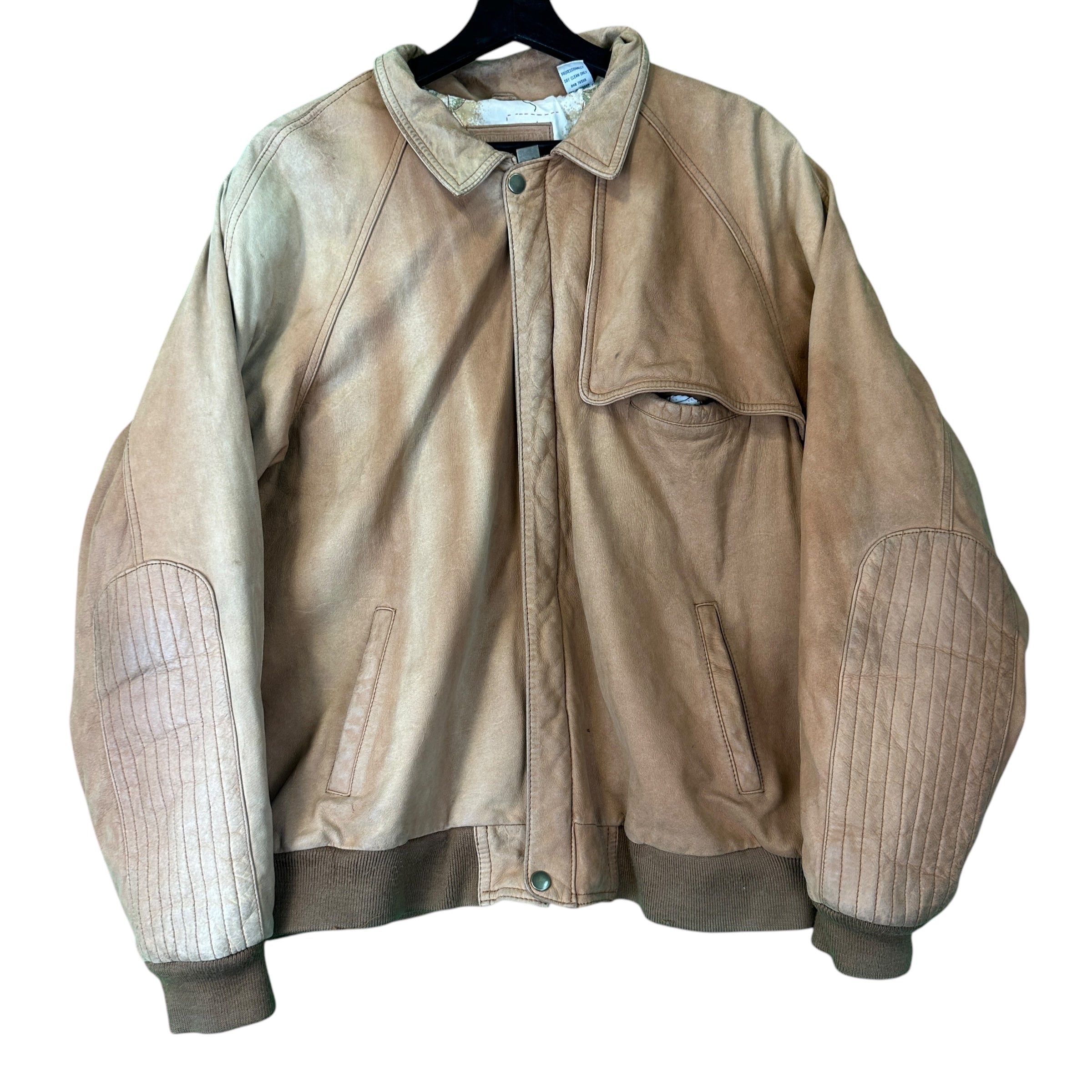 Vintage Marlboro Light Brown Leather Jacket - L