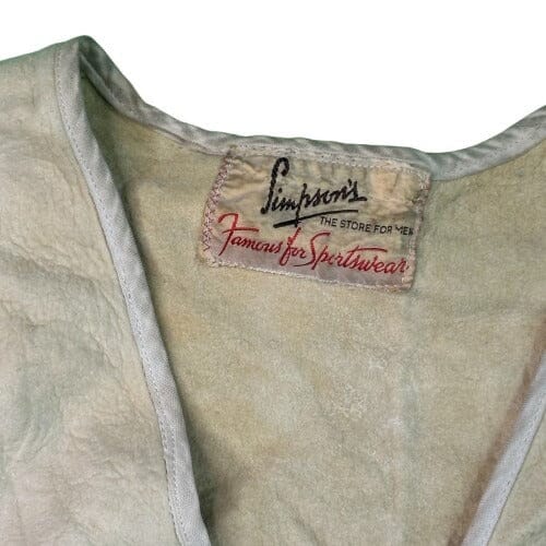 40s Leather Vest Dearskin Simpsons Hunting Fishing Sportswear jacket OTHER 