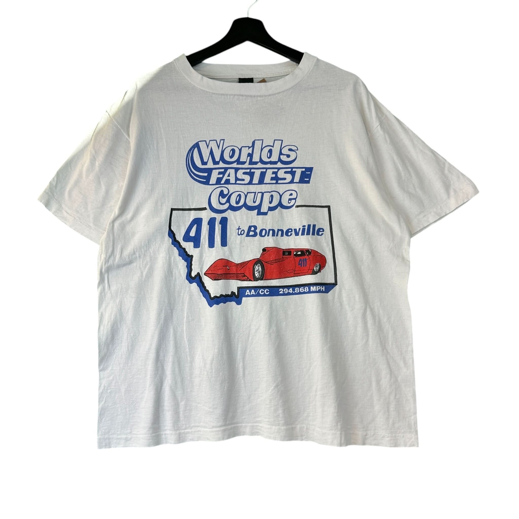 Vintage Worlds Fastest Coupe 411 Bonneville T Shirt 70s