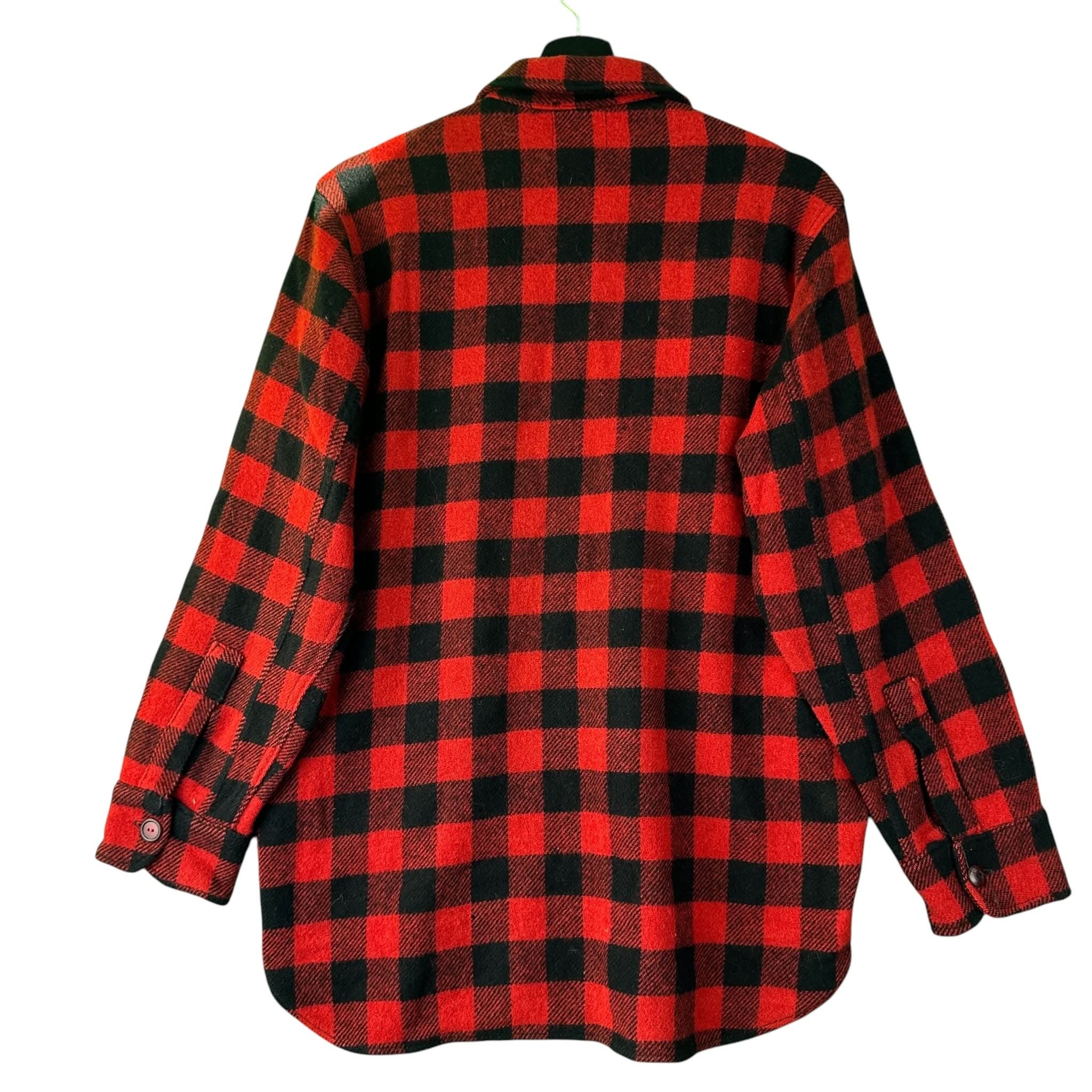 Vintage Woolrich Plaid Half Zip Woold Shirt 40s - 15