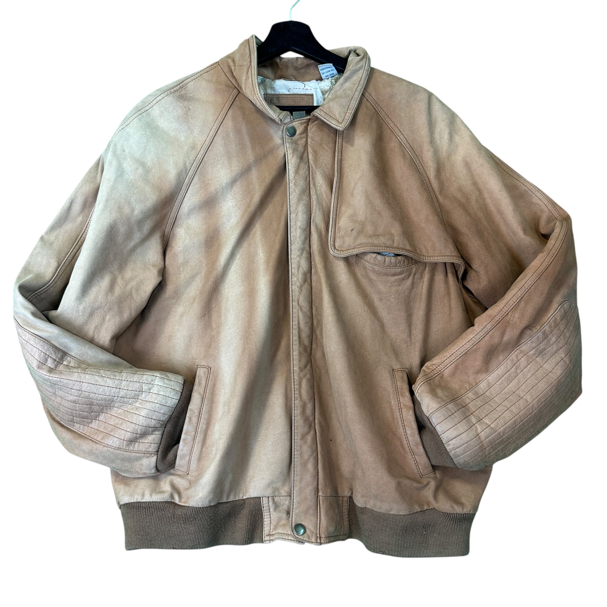 Vintage Marlboro Light Brown Leather Jacket - L