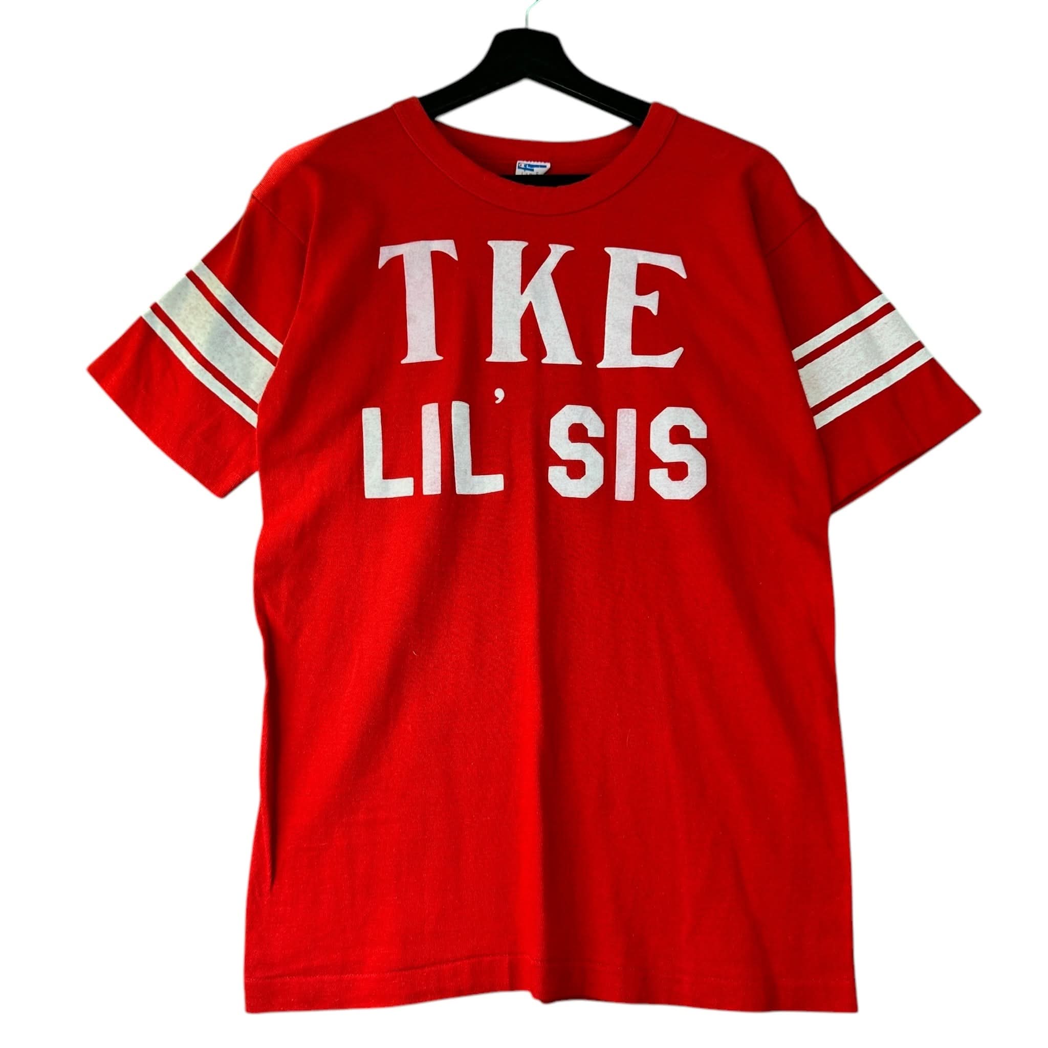 Vintage Champion Blue Bar Fraternity TKE Lil' Sis T Shirt - L