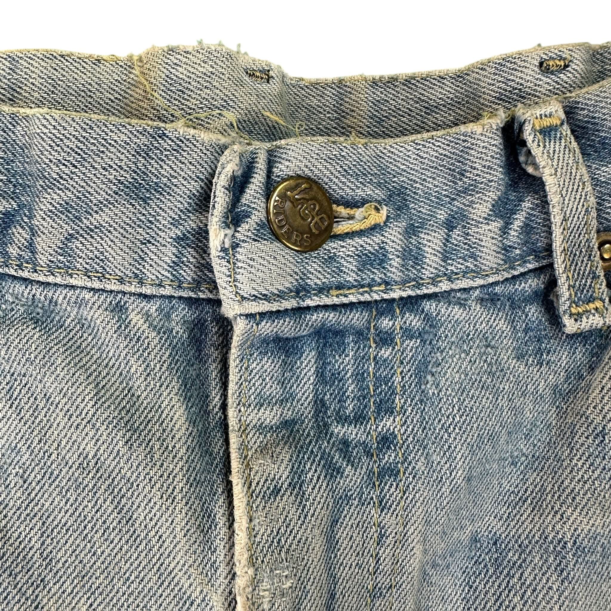 Vintage Lee Denim Distressed Patched Jeans Pants