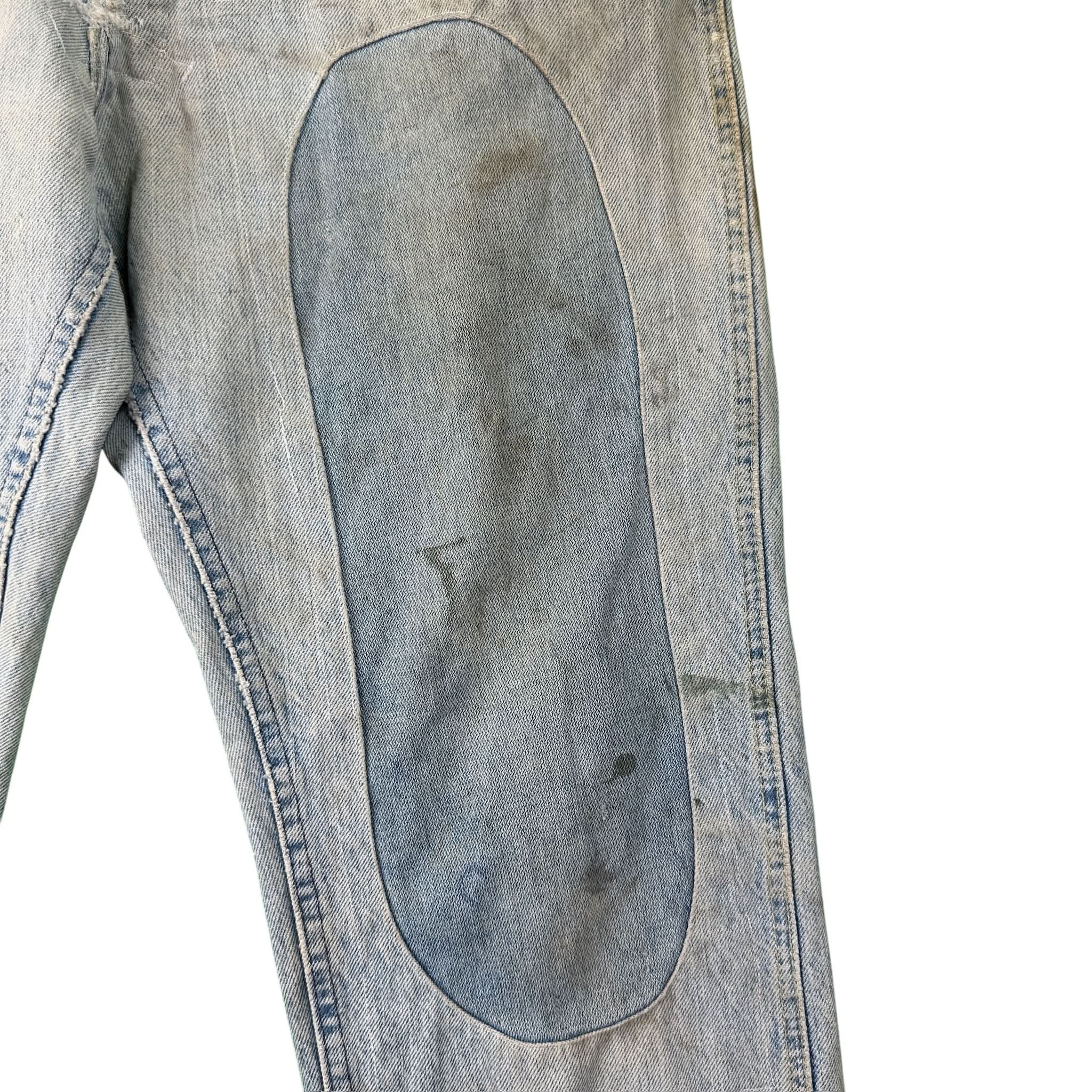 Vintage Lee Denim Distressed Patched Jeans Pants