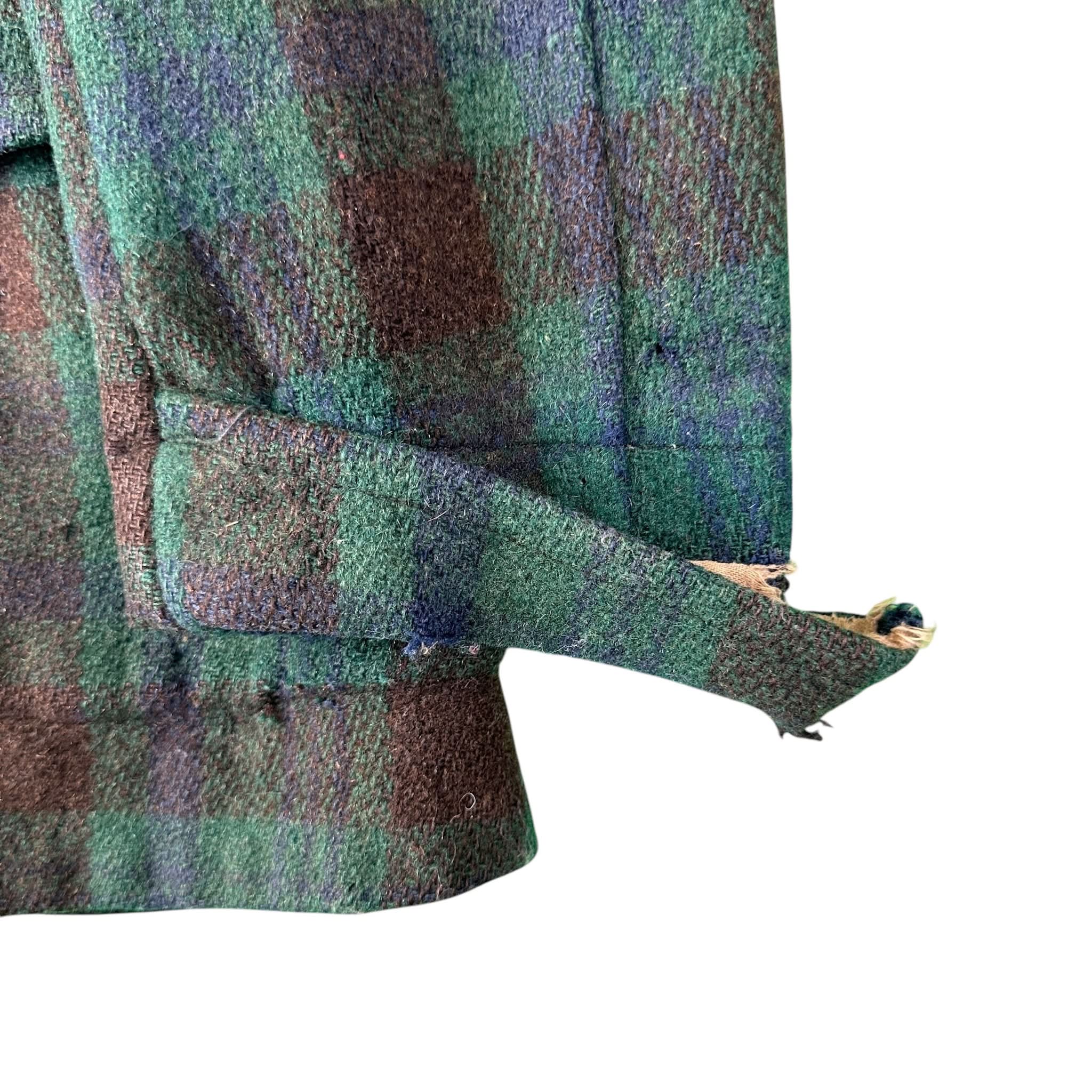 Vintage 30s Distressed Wool Mackinaw Jacket Weatherside